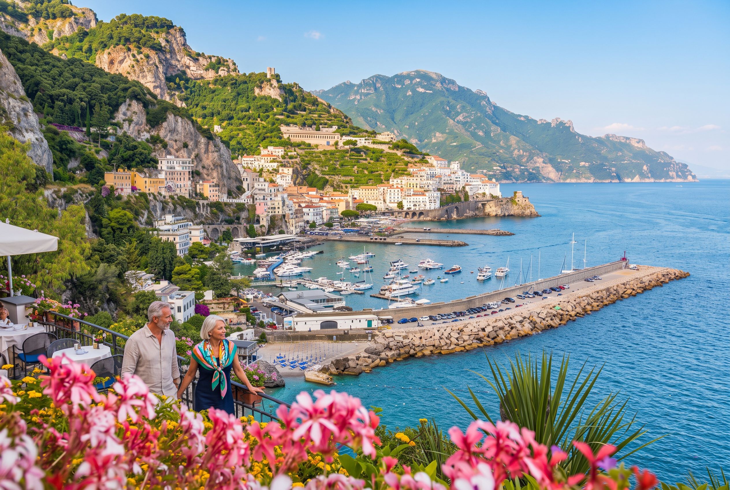 Amalfi town seafront lungomare