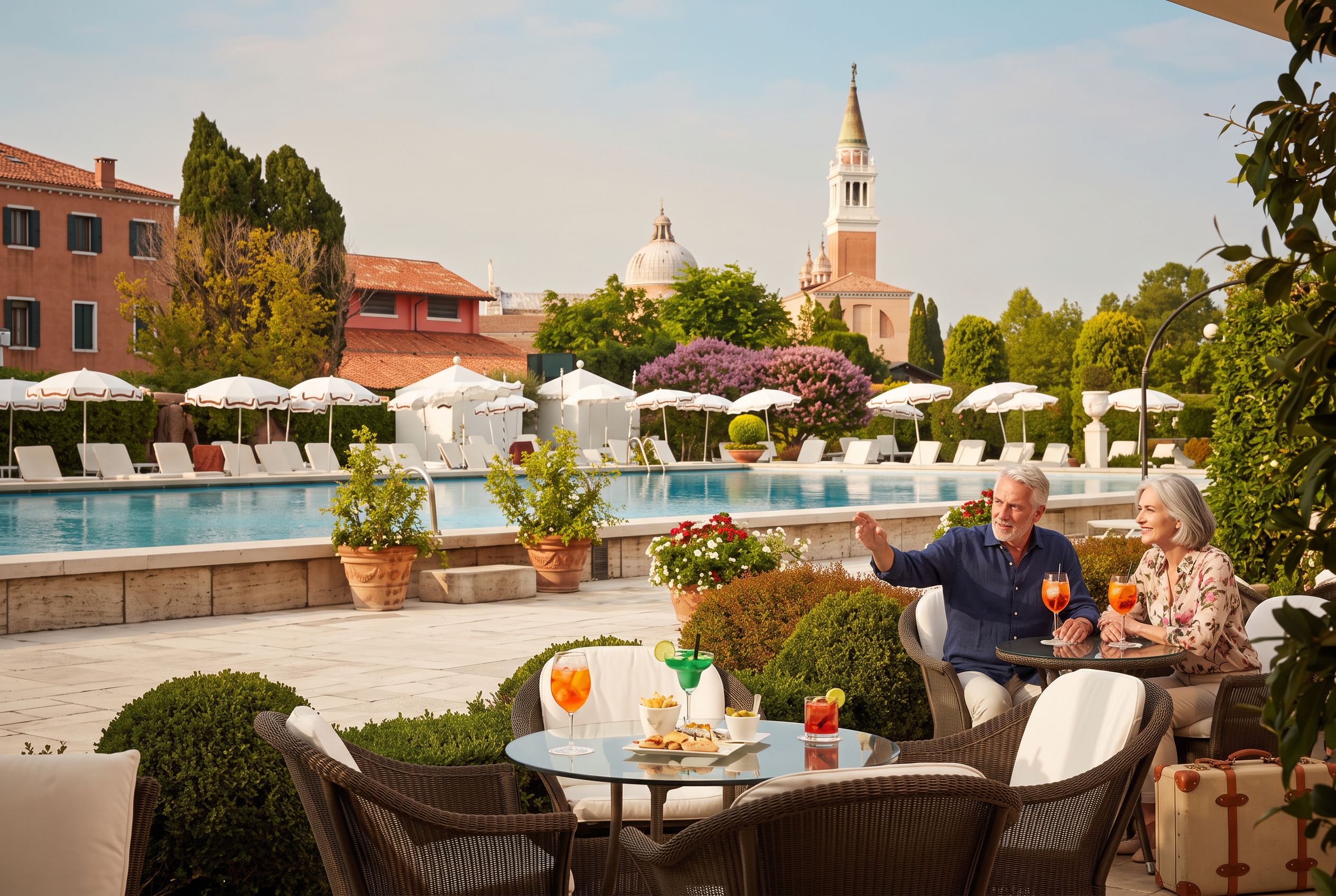 Cipriani Venice saltwater pool gardens