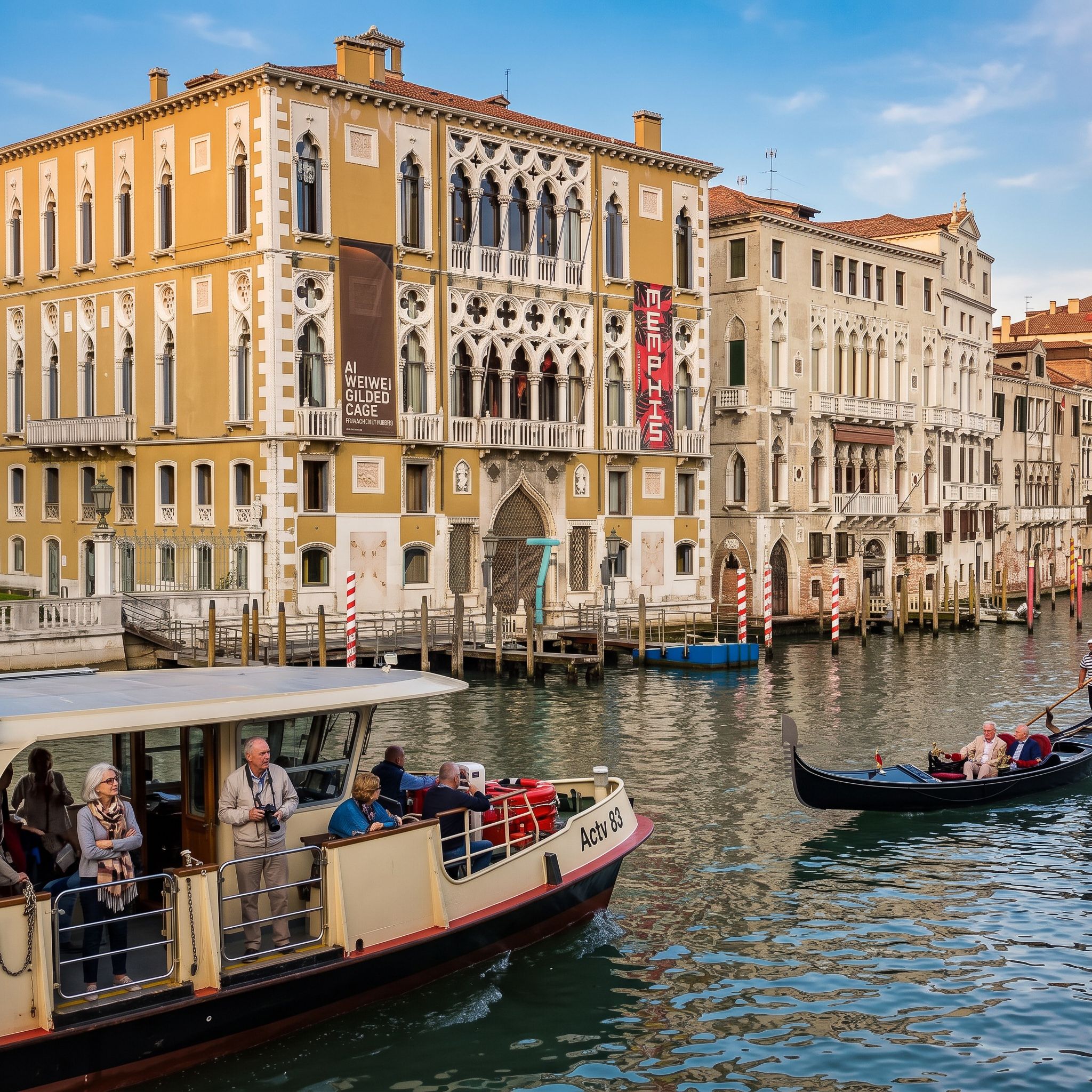 Venice vaporetto stop Grand Canal