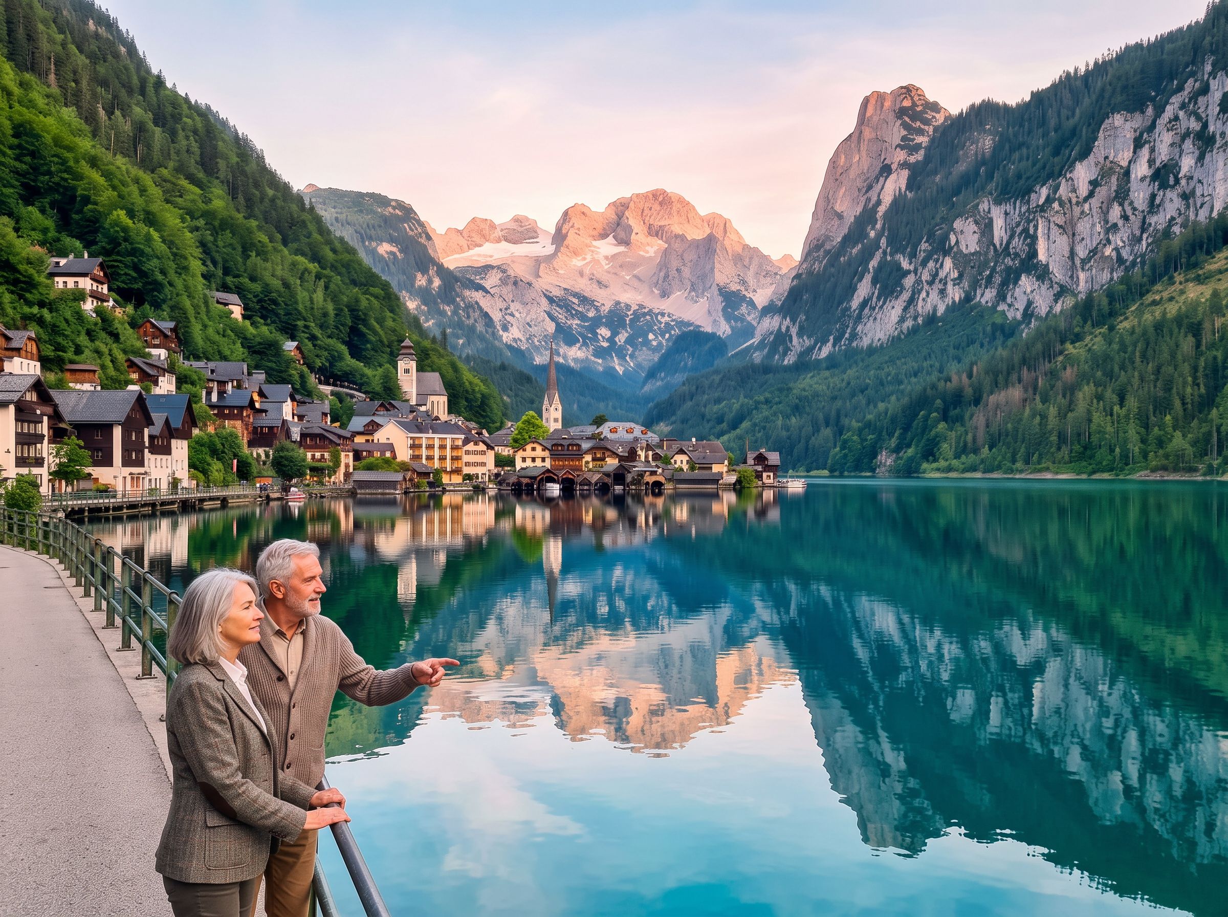 Bad Ischl lakeside promenade