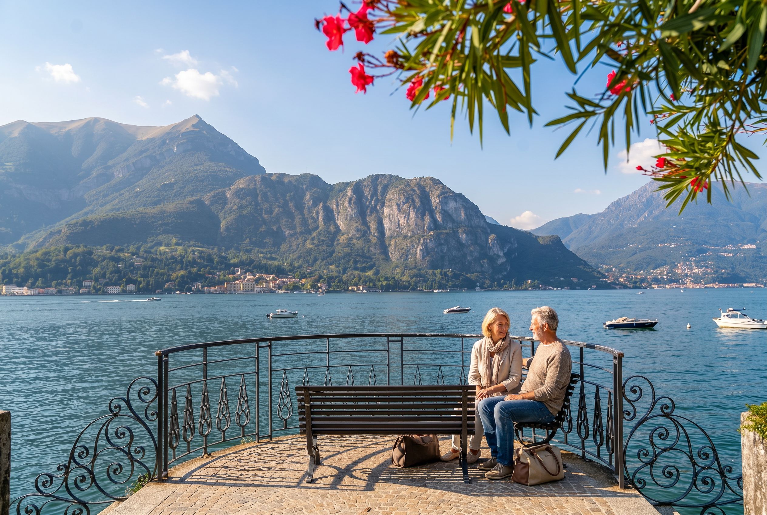 Lake Como ferry deck view