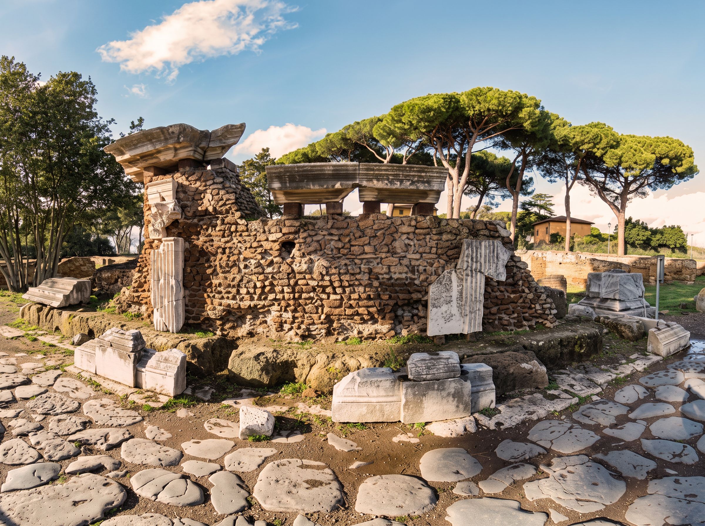 Ostia Antica Decumanus Maximus cobblestones