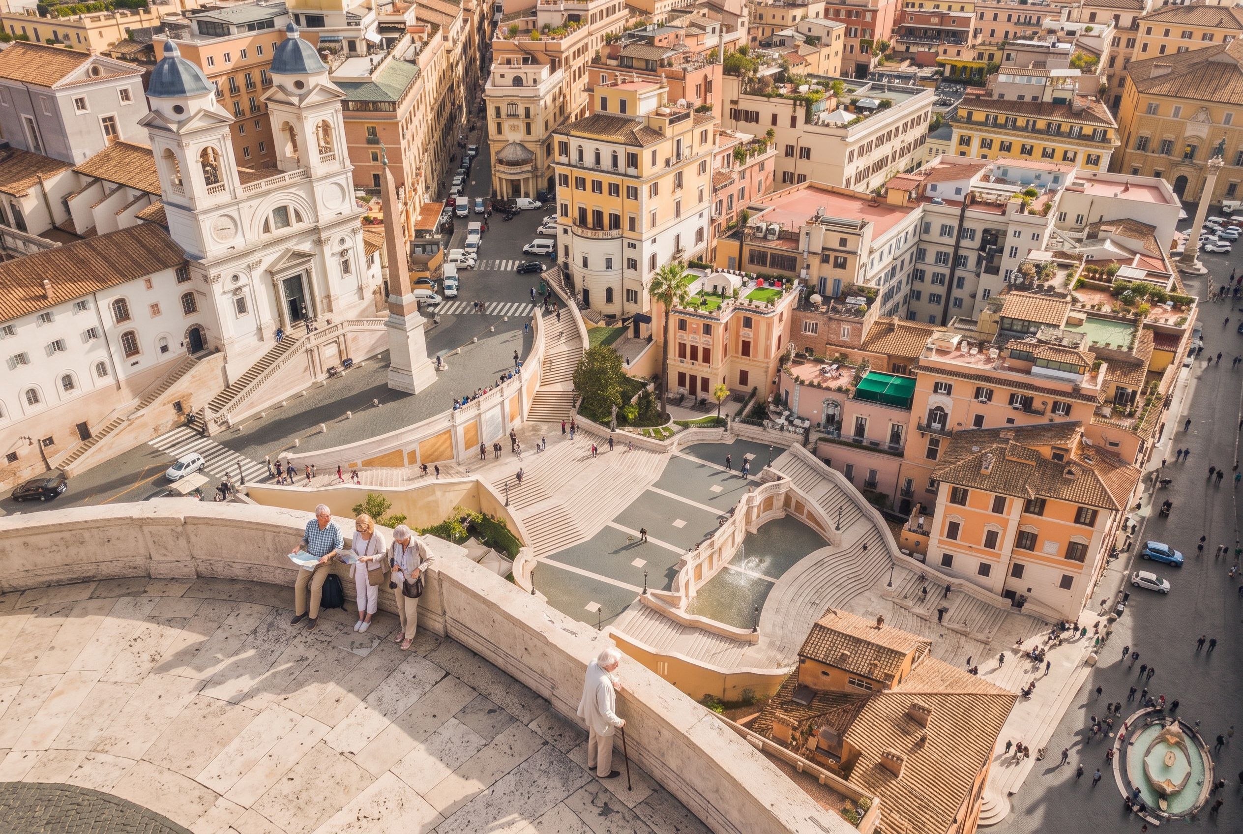 Spanish Steps Rome from above