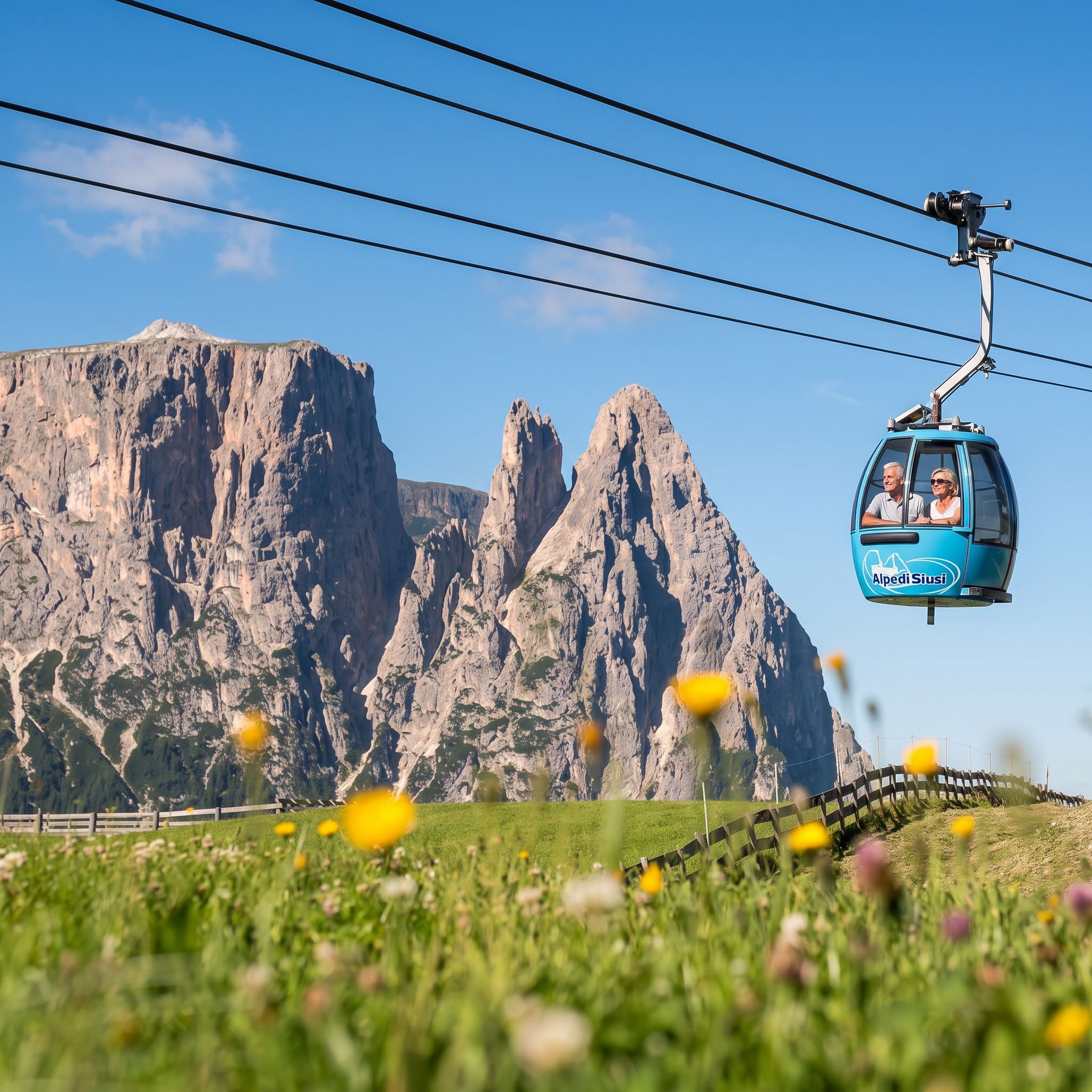 Seiser Alm cable car mountain station