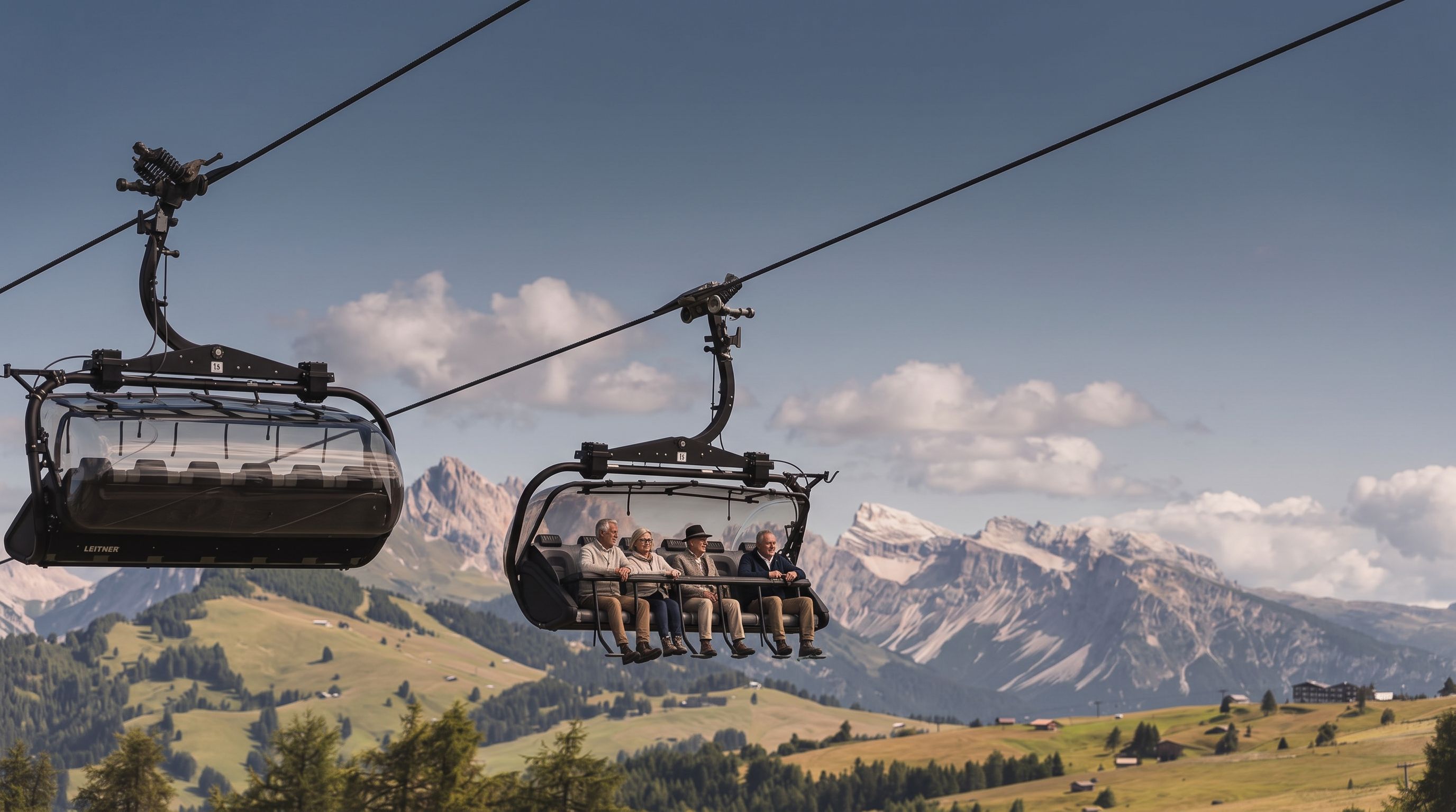 Seiser Alm cable car cabin