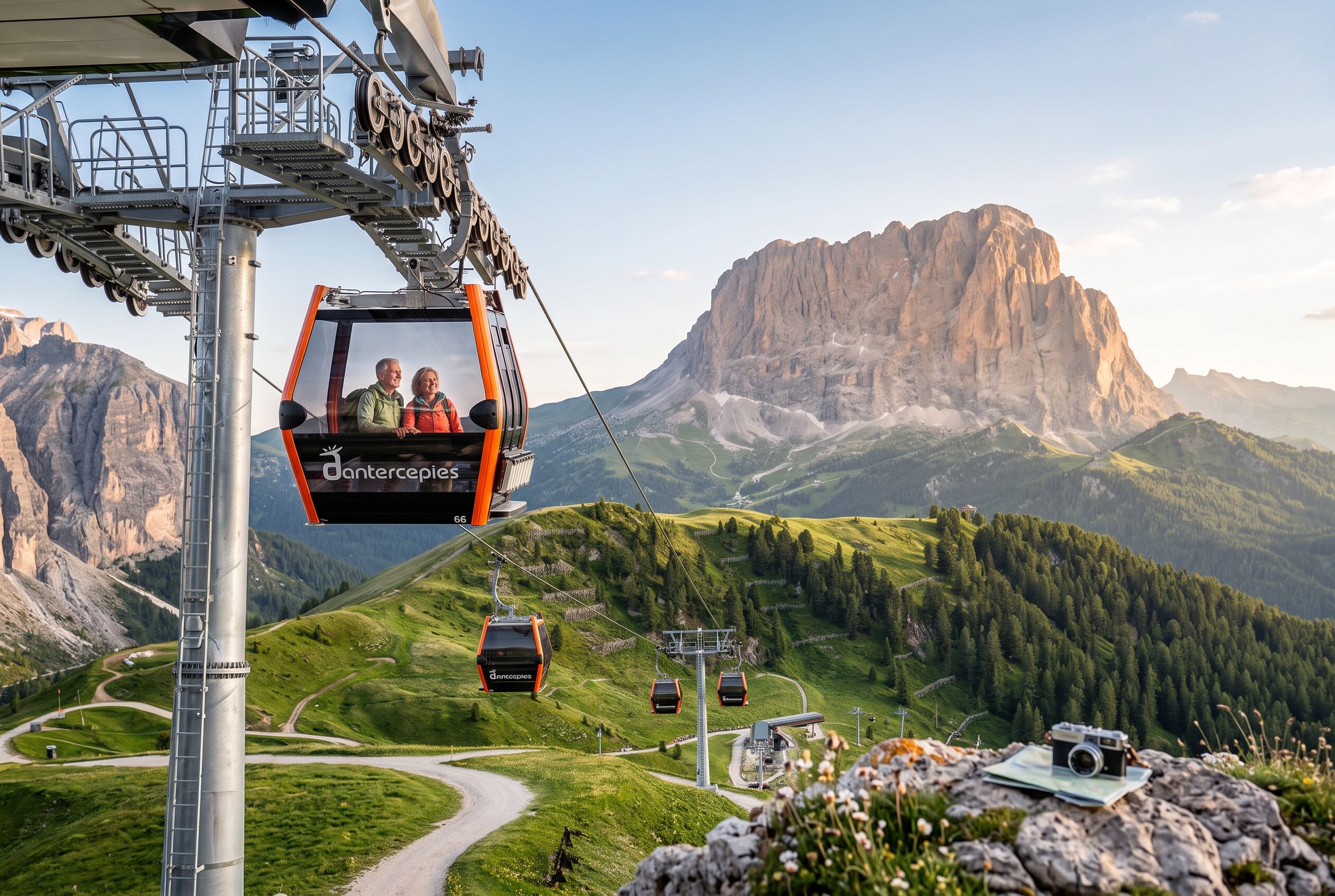 Val Gardena Ortisei gondola valley station