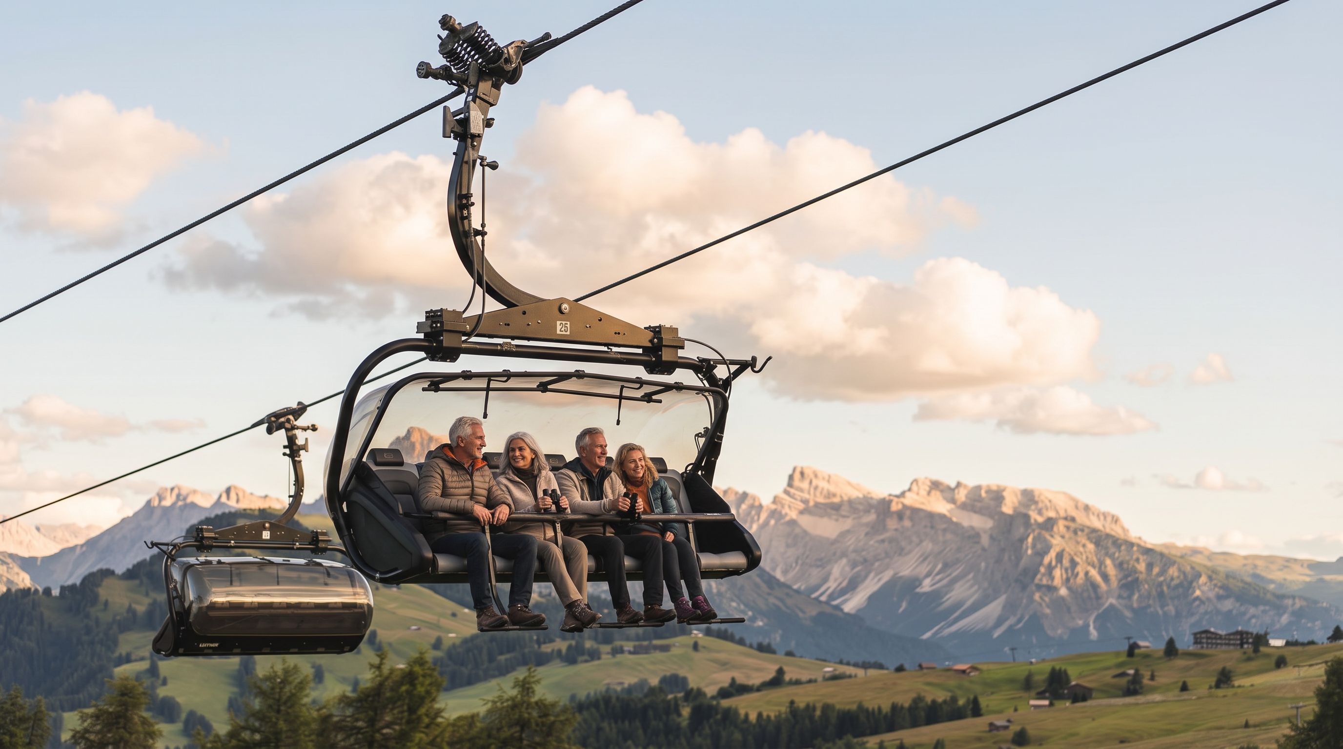 Seiser Alm cable car Dolomites