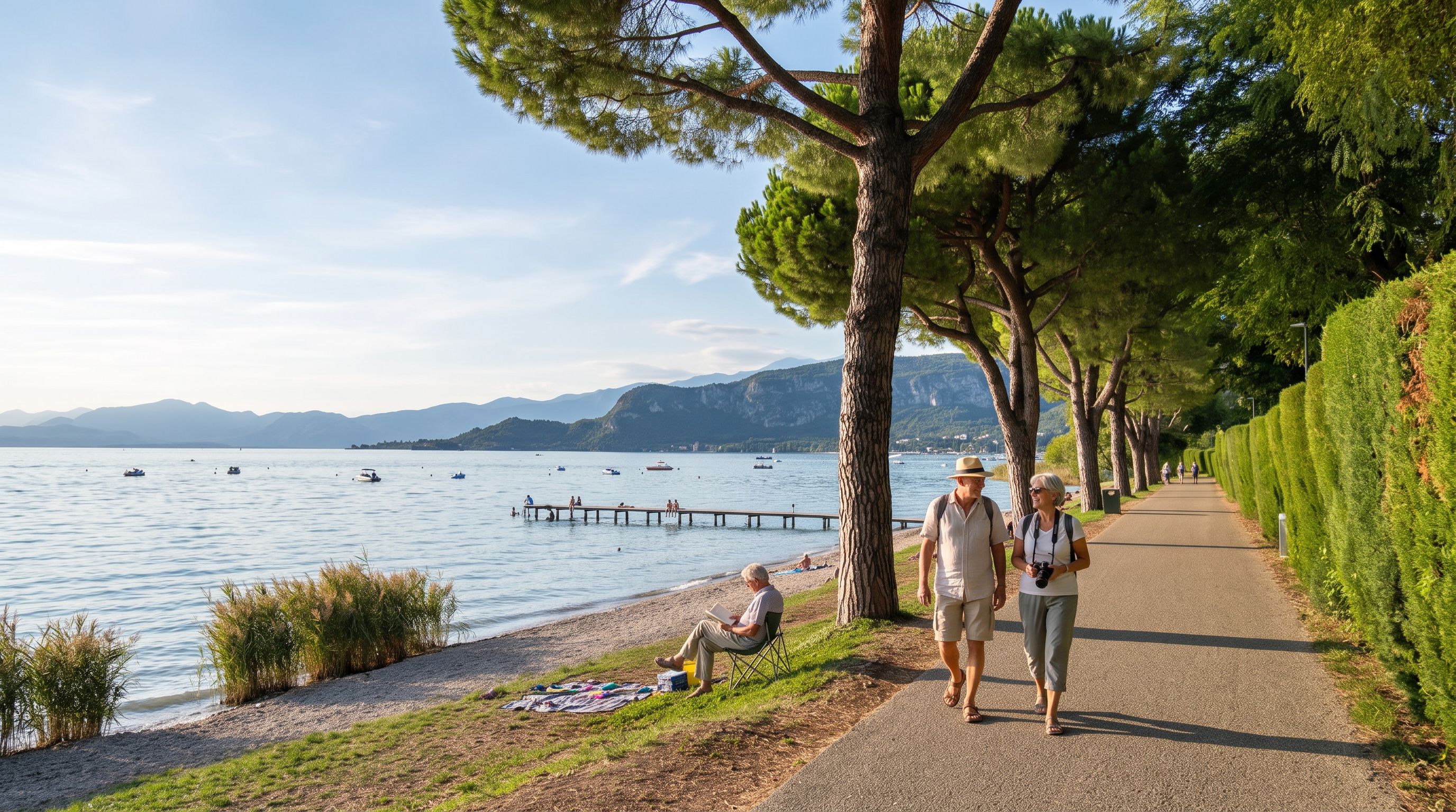 Sirmione peninsula path Grotte Catullo