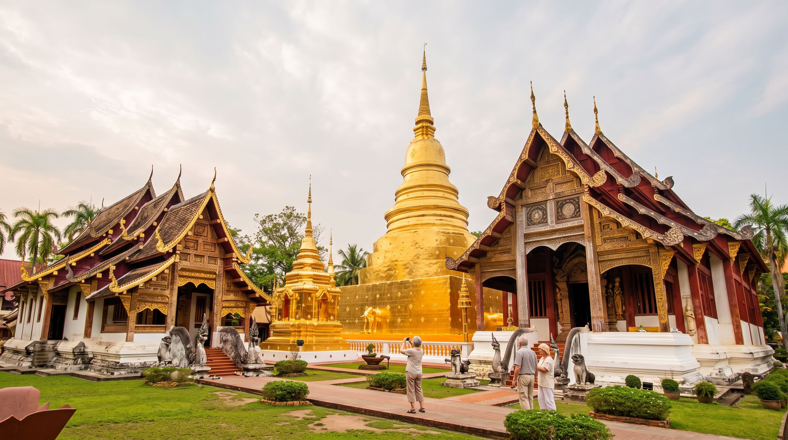Chiang Mai Old City temple walking
