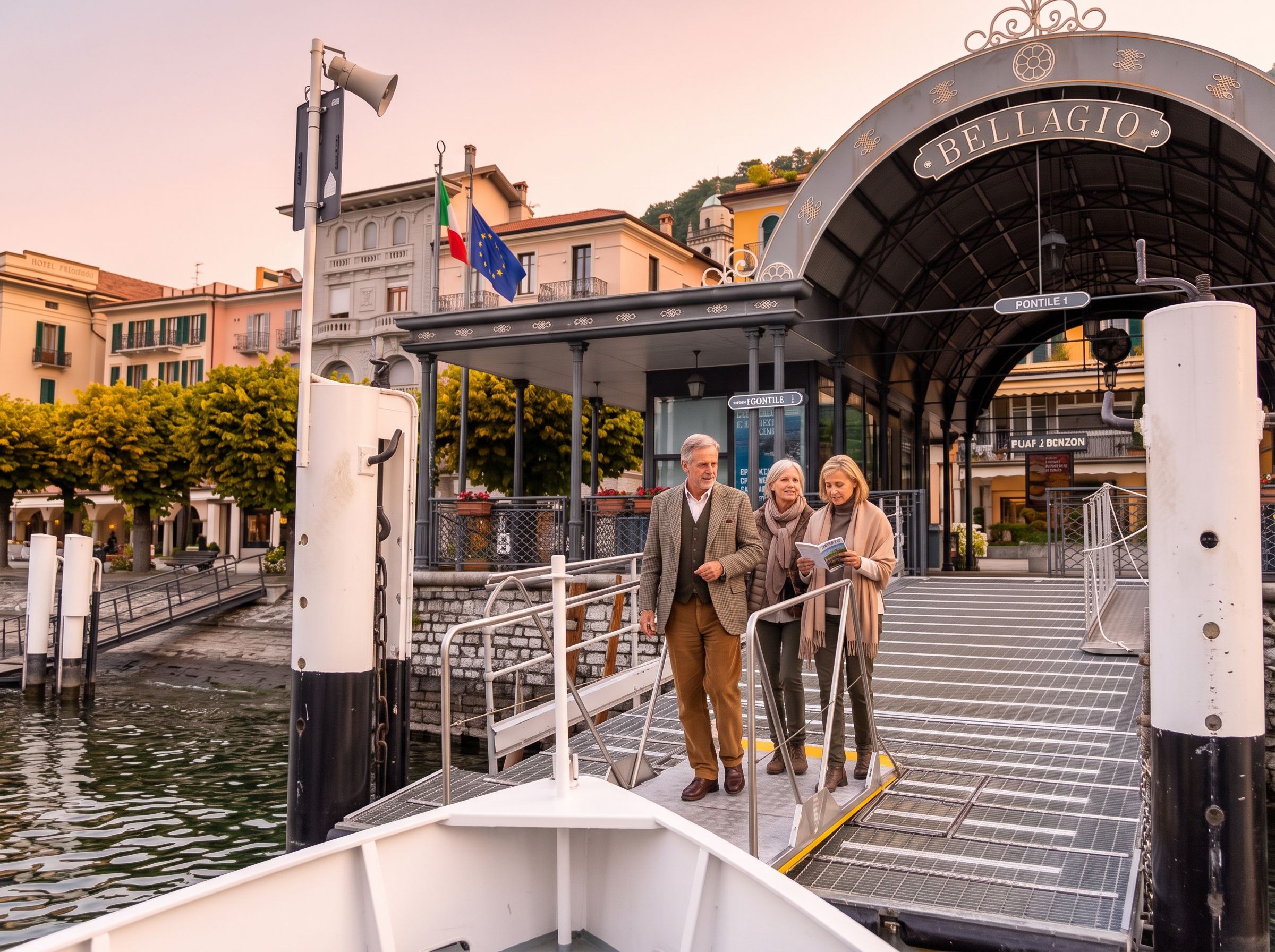 Bellagio ferry dock gangway