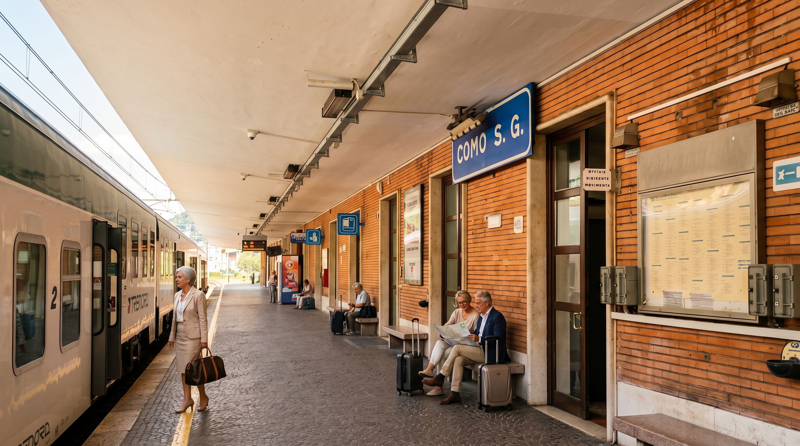 Lake Como train arrival