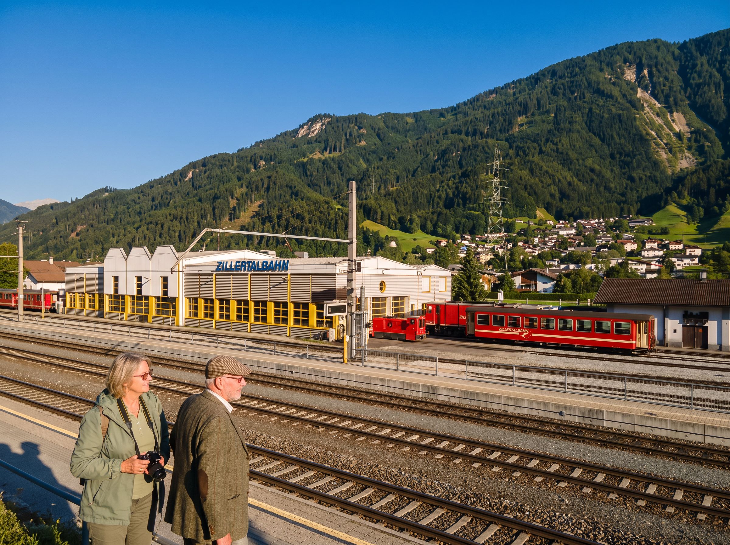 Zillertal valley train platform