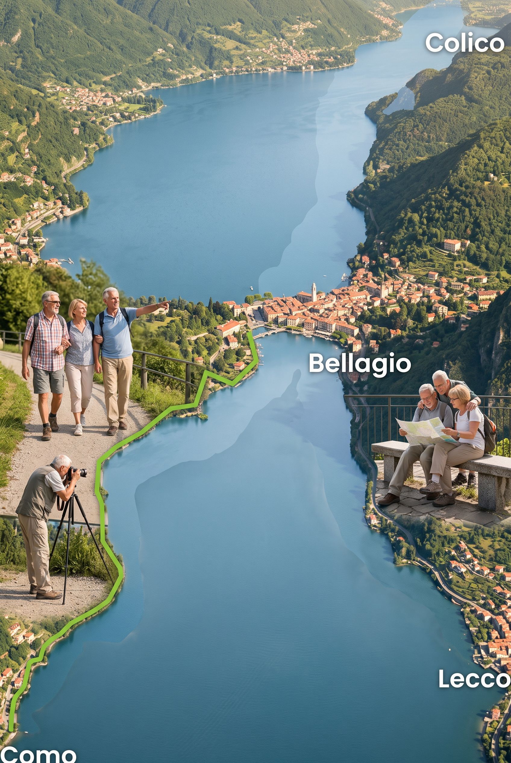 Monte San Primo summit view Lake Como
