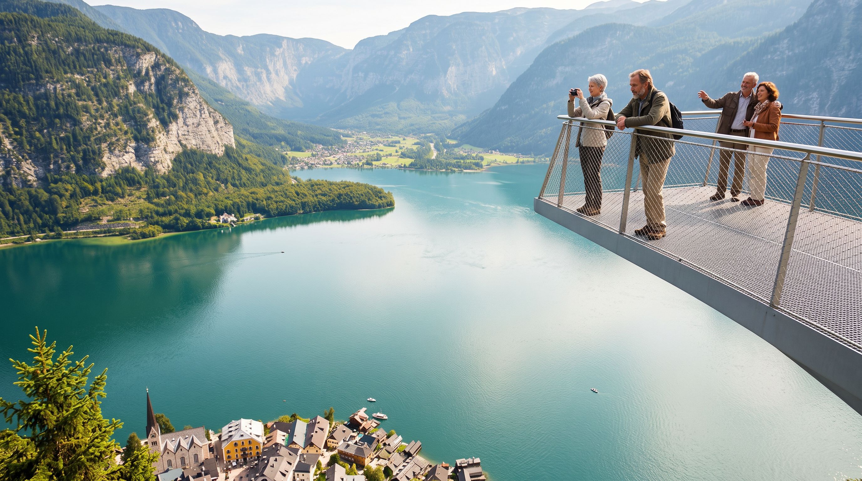 Hallstatt ferry dock village