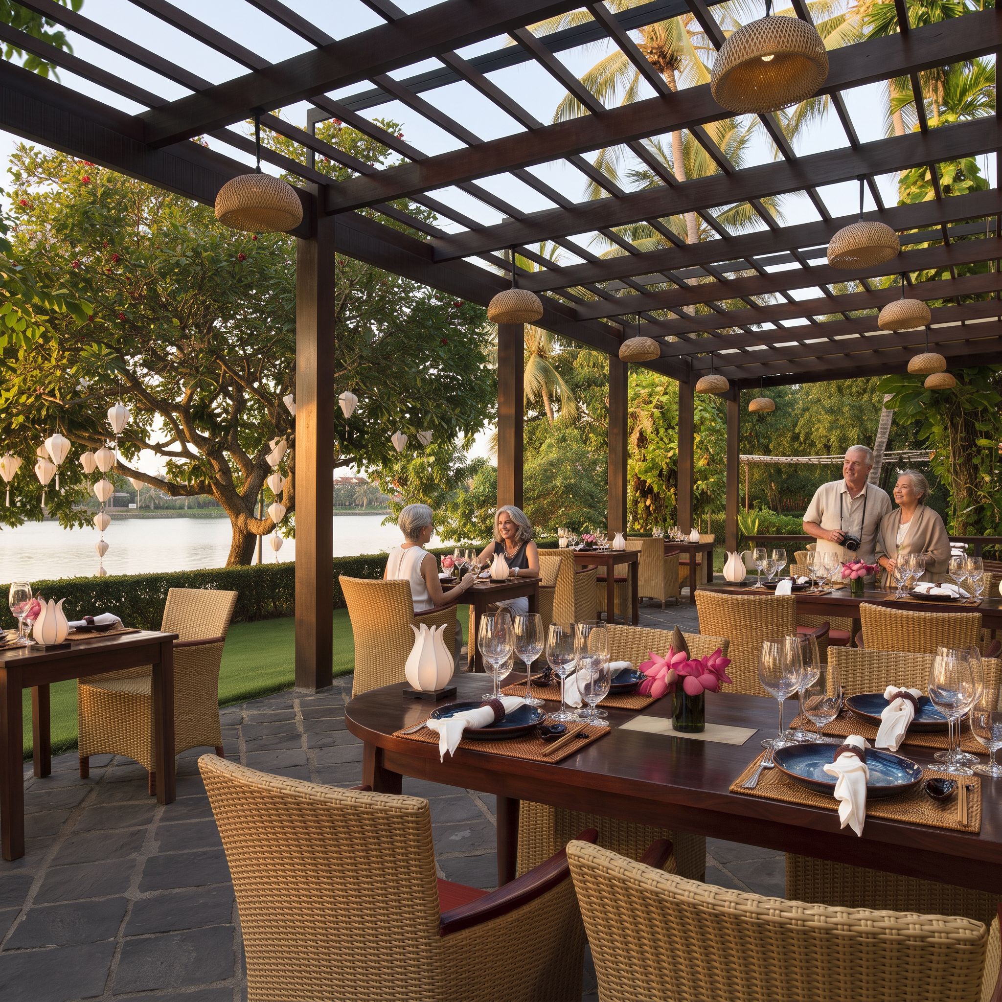 Anantara Hoi An riverfront dining