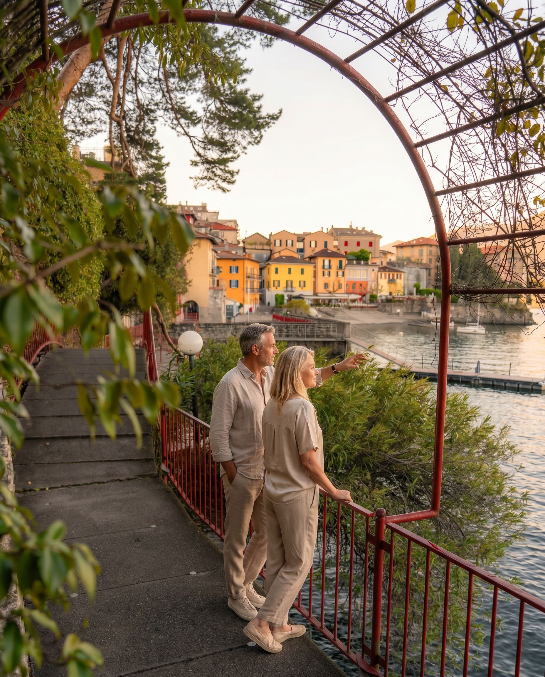 Menaggio flat lakeside walkway