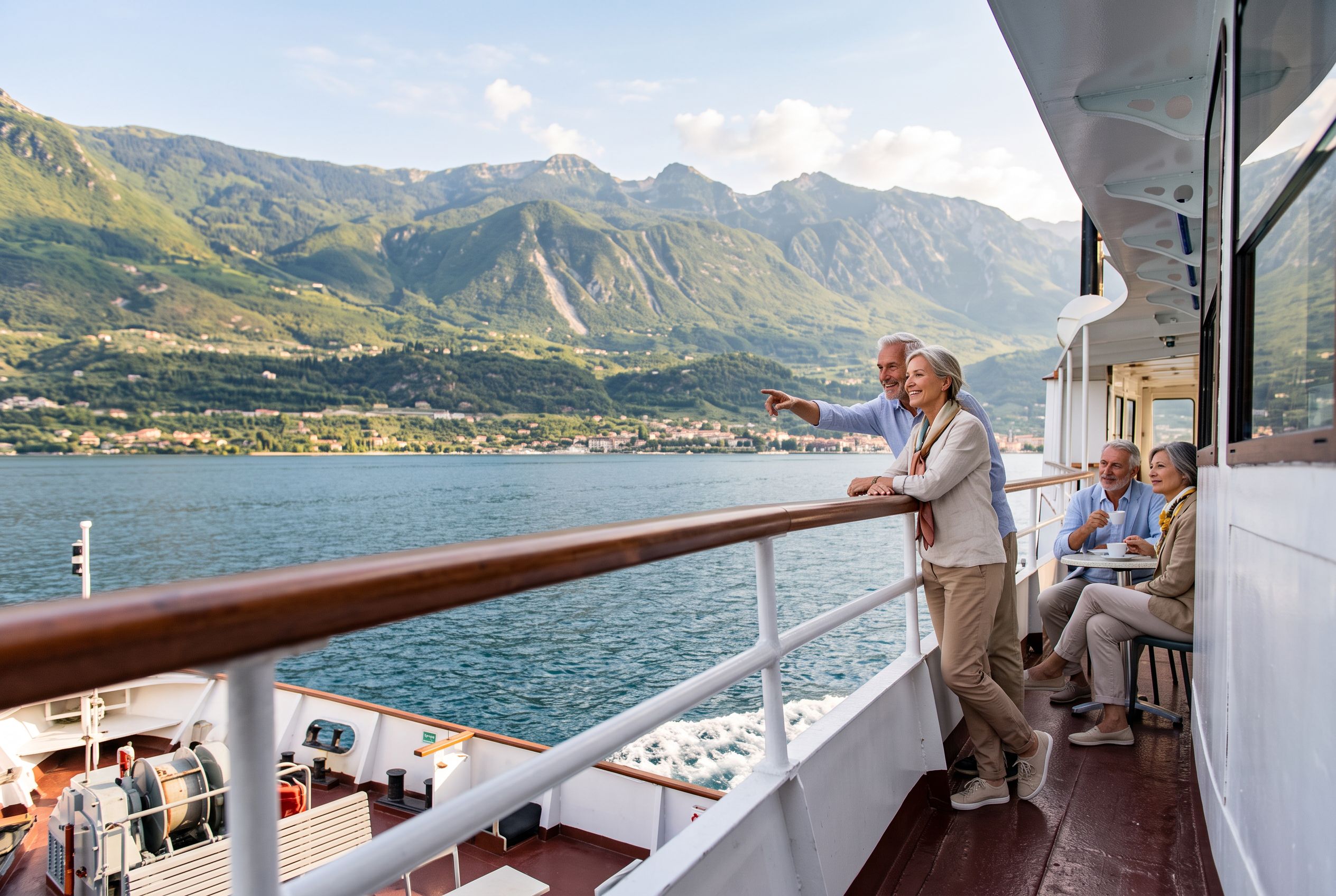 Malcesine castle cable car lakefront