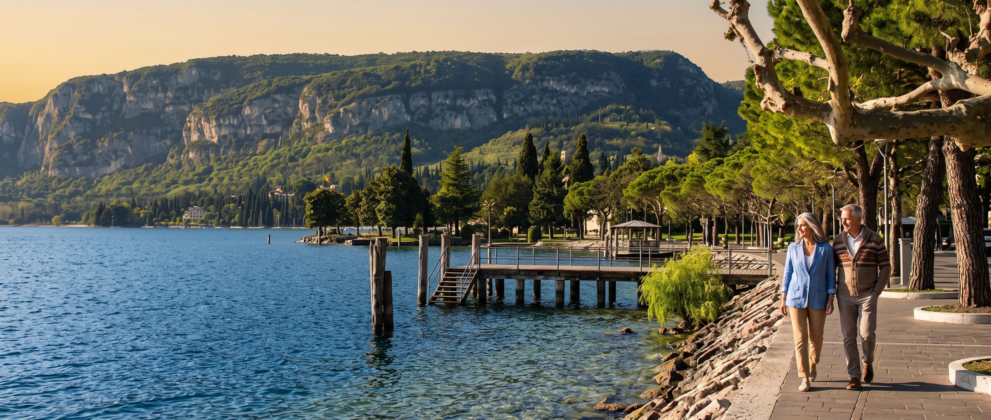 Lake Garda ferry deck view