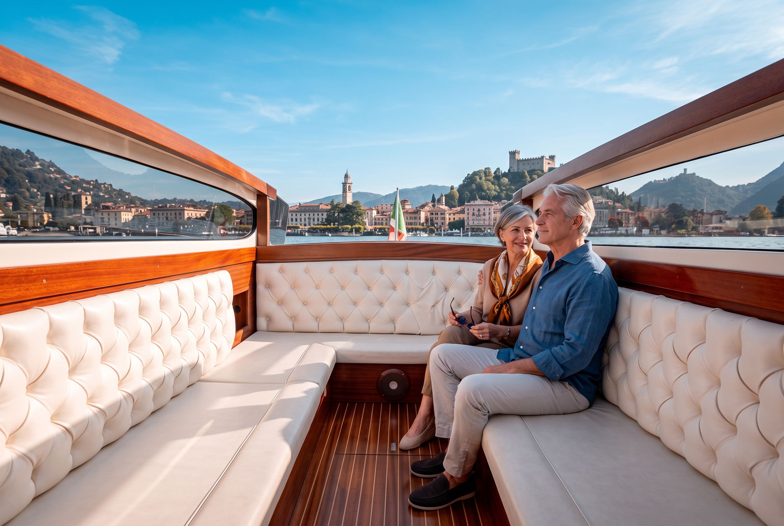 Lake Como ferry deck view