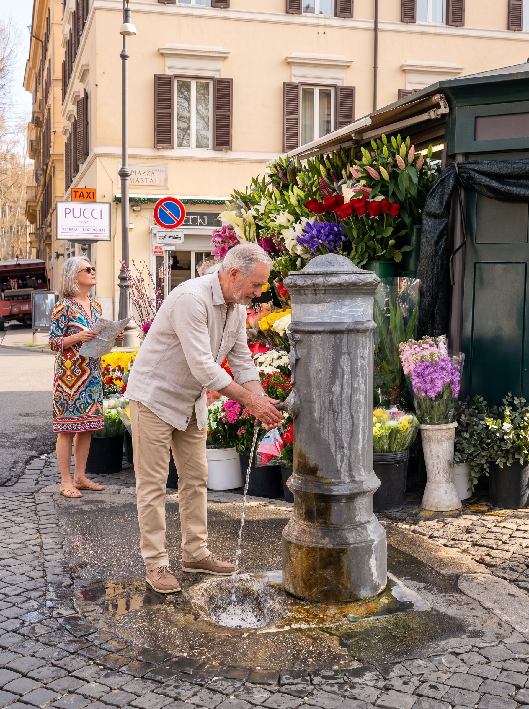 Rome nasoni drinking fountain