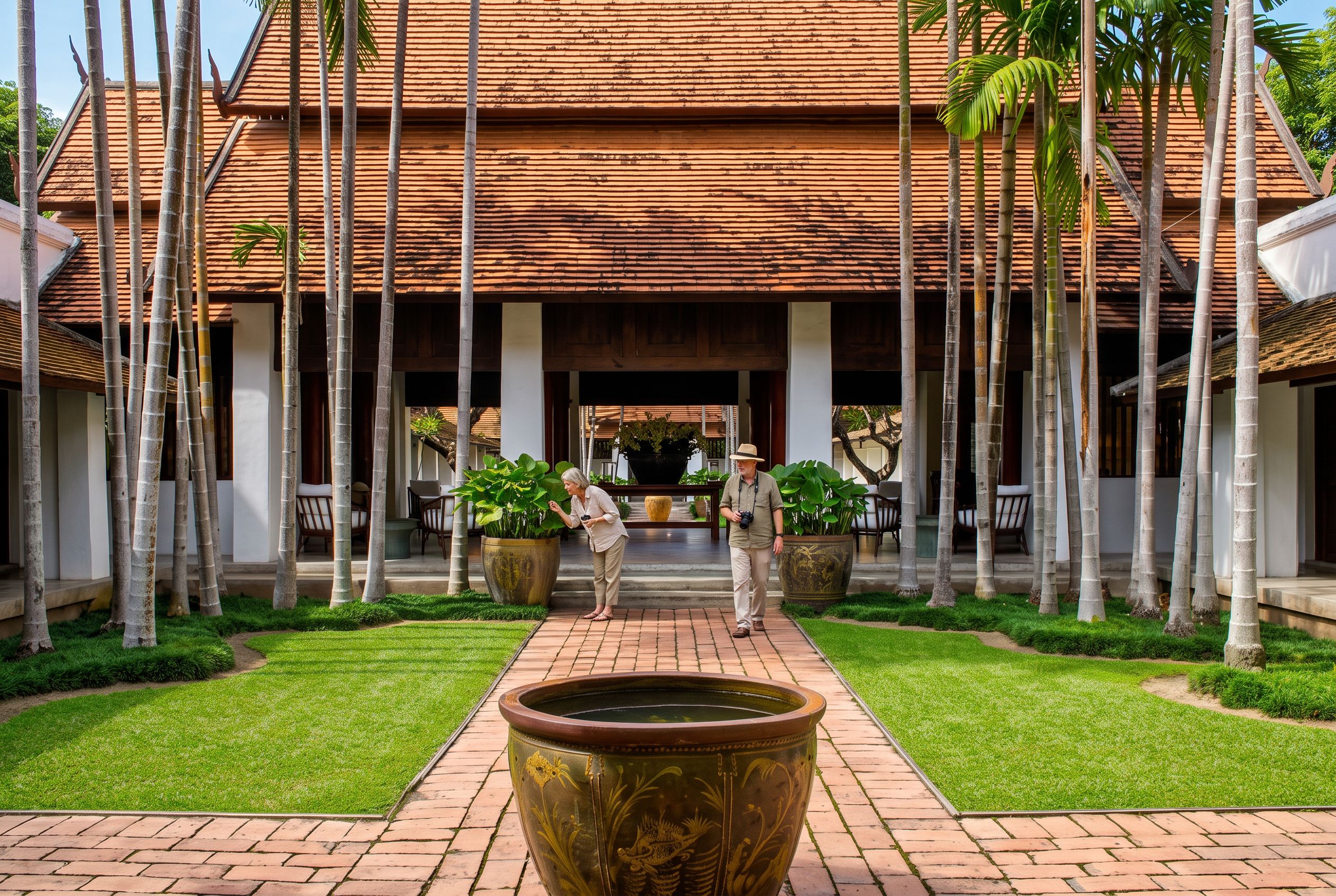 Chiang Mai boutique hotel courtyard garden