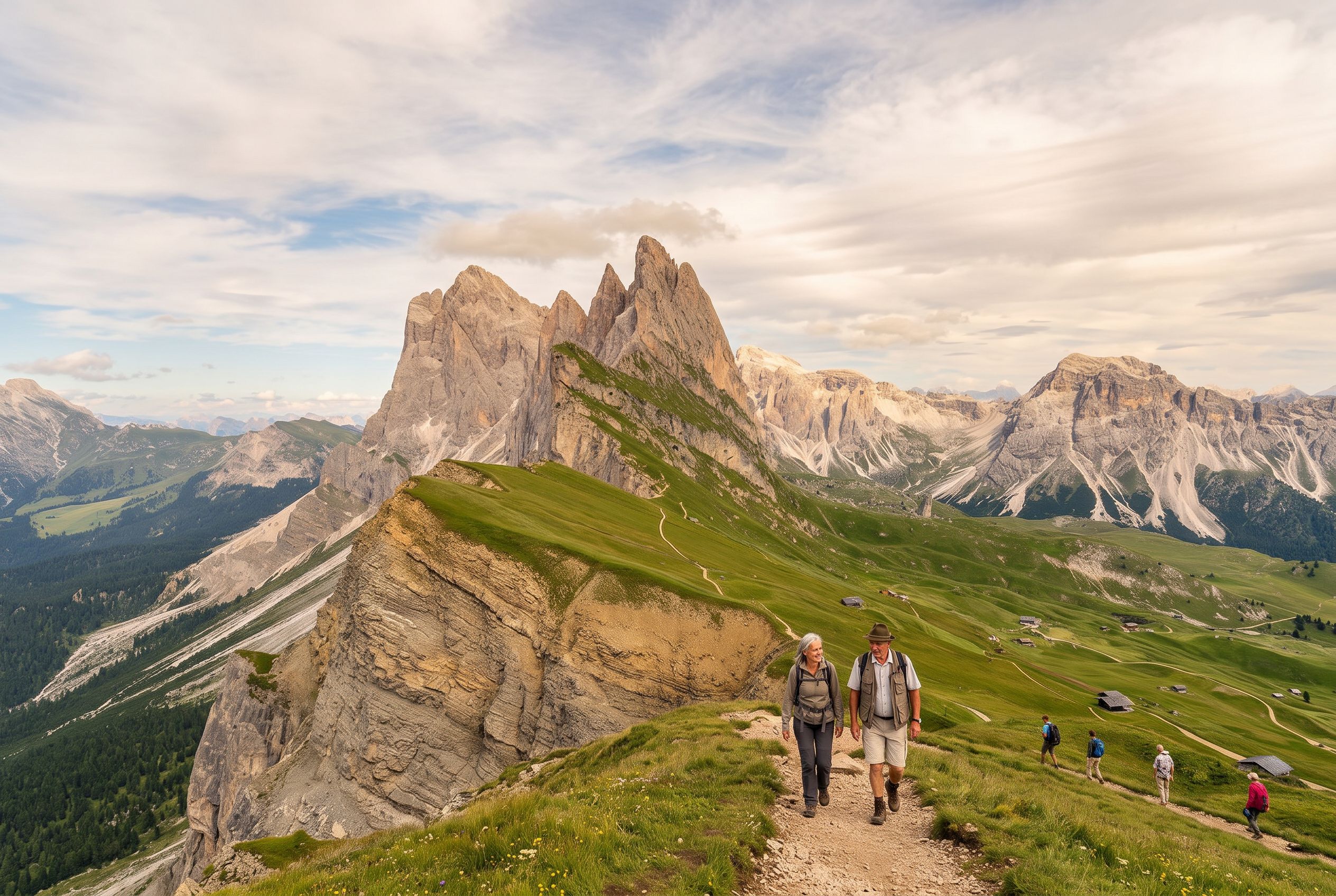 Ortisei Val Gardena village edge forest