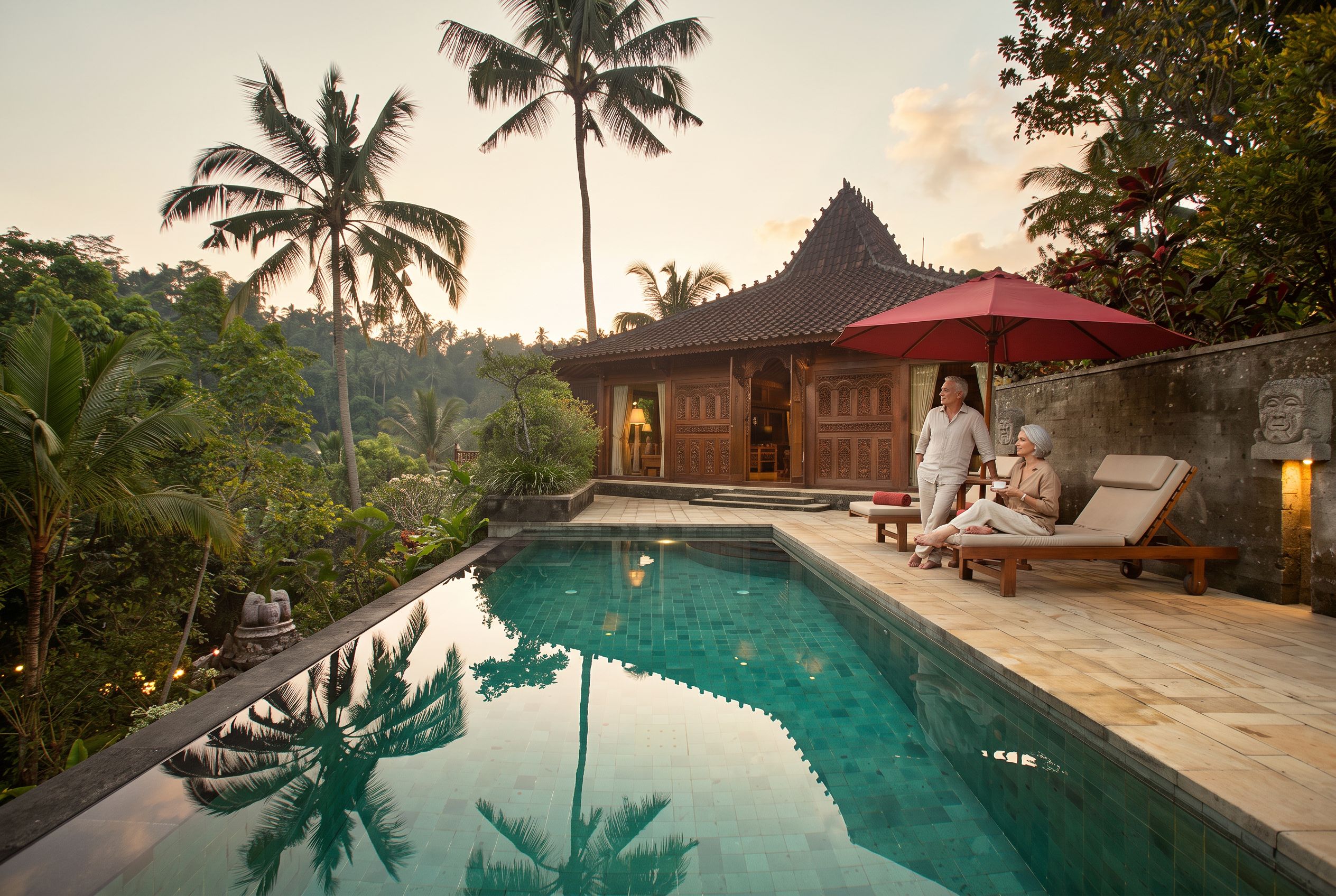 Ayung River valley Ubud villas