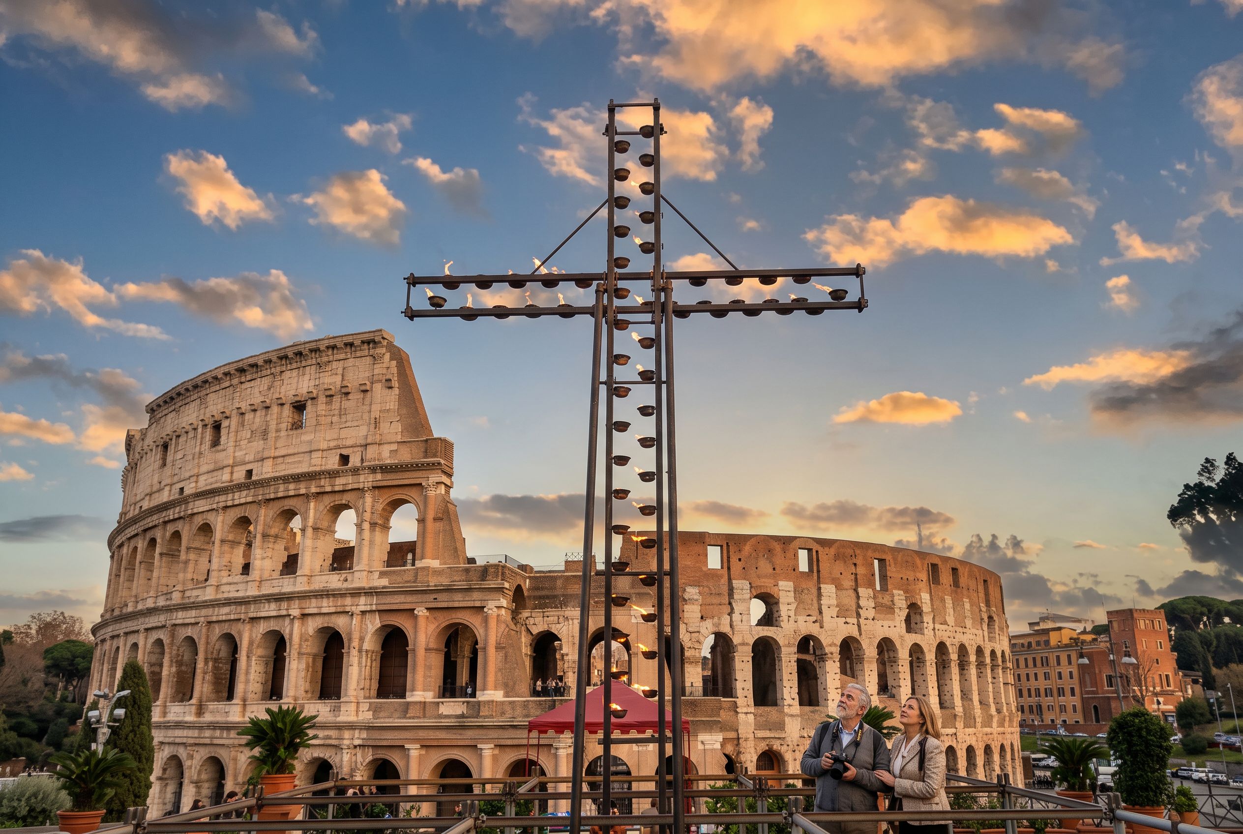 Rome Colosseum Good Friday procession