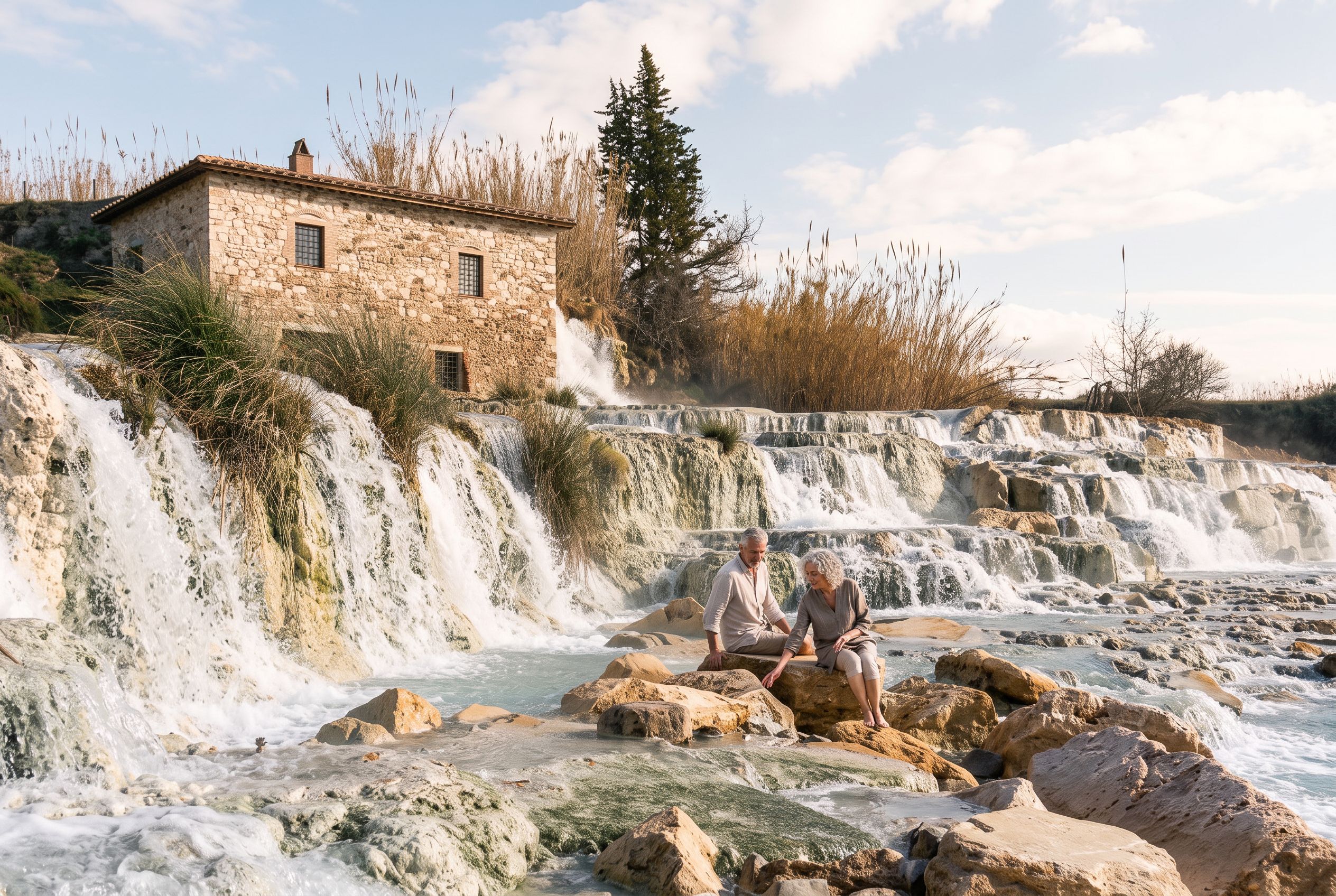 Bagno Vignoni historic piazza pool