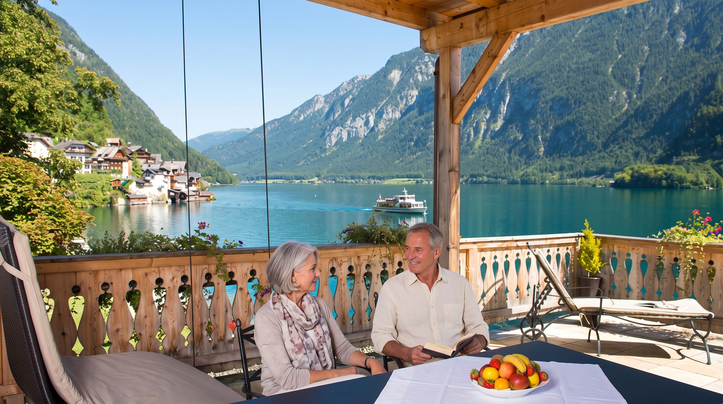 Hallstatt market square hotel entrance