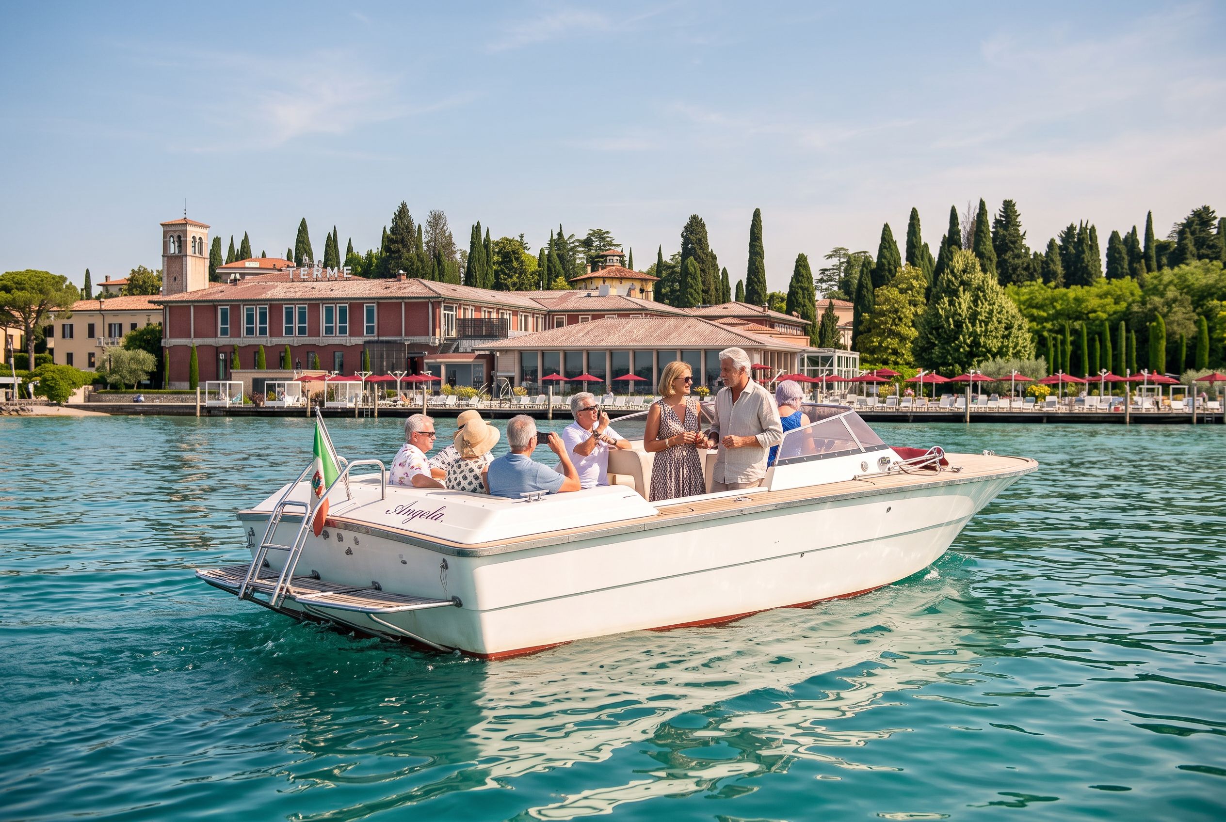 Lake Garda ferry deck view