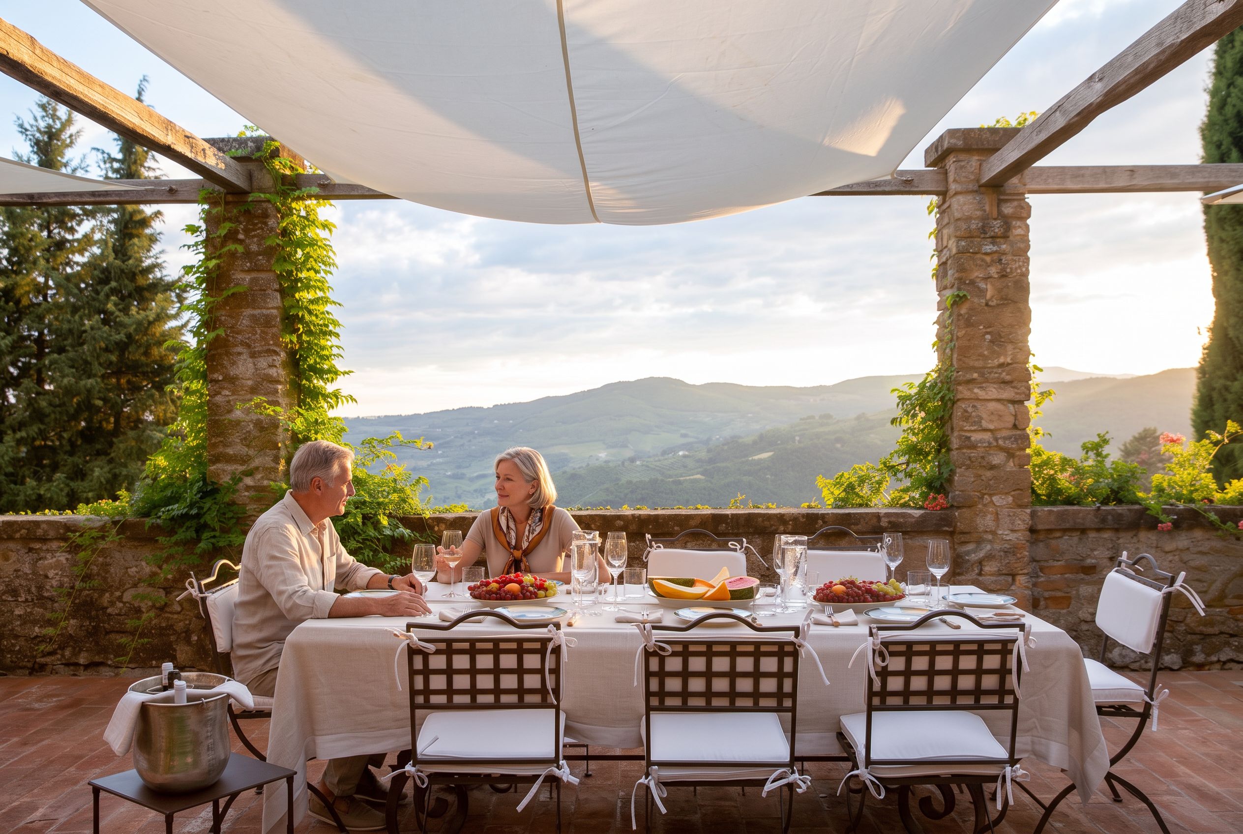 Castello Banfi vineyard dining