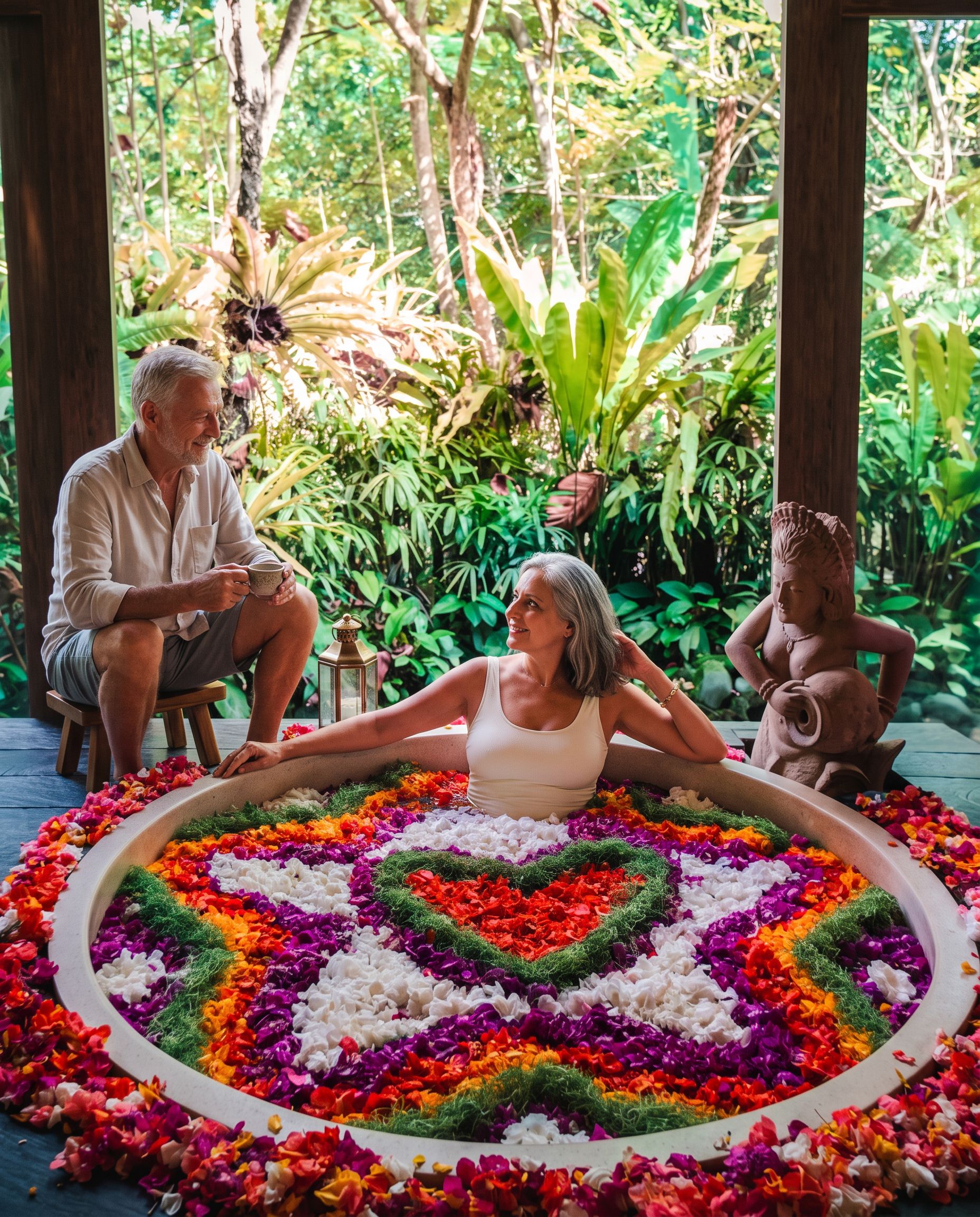 Ubud Balinese massage flower bath