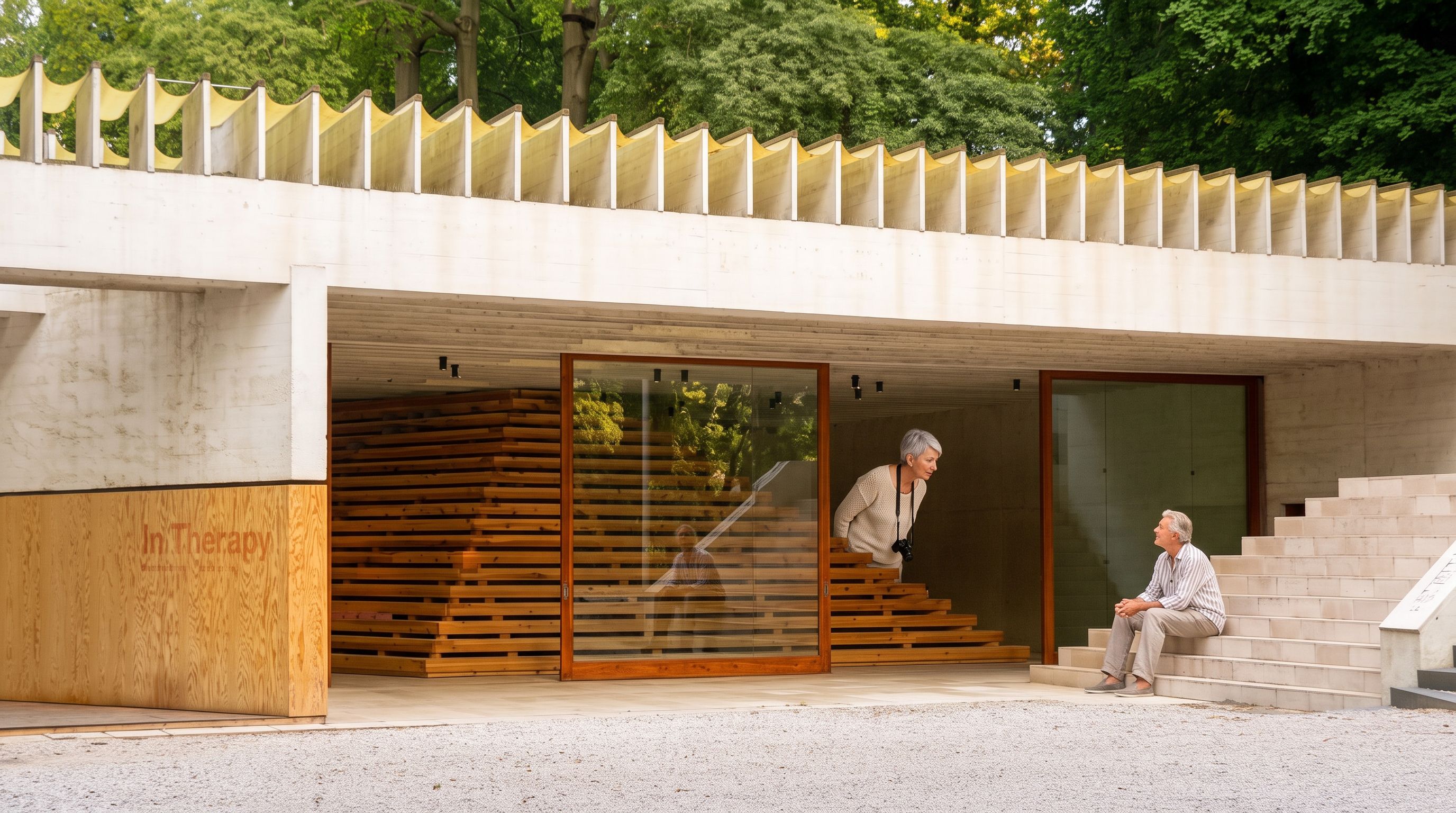 Giardini della Biennale Venice benches