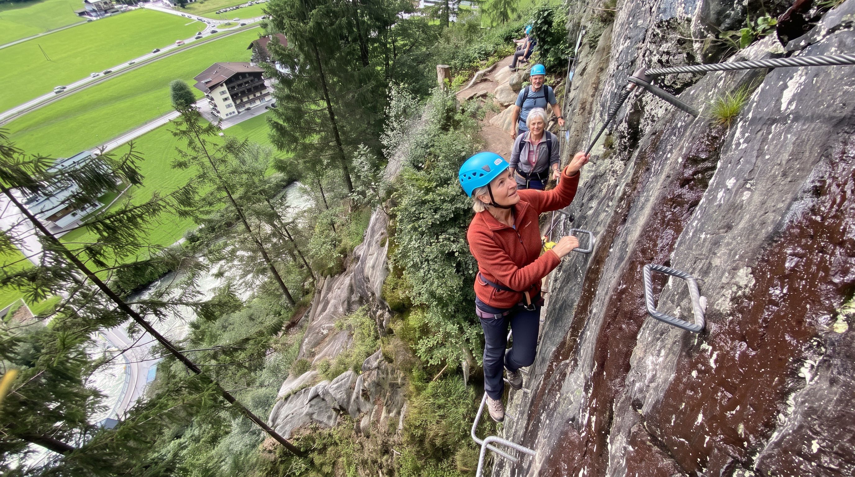 Talbach via ferrata waterfall