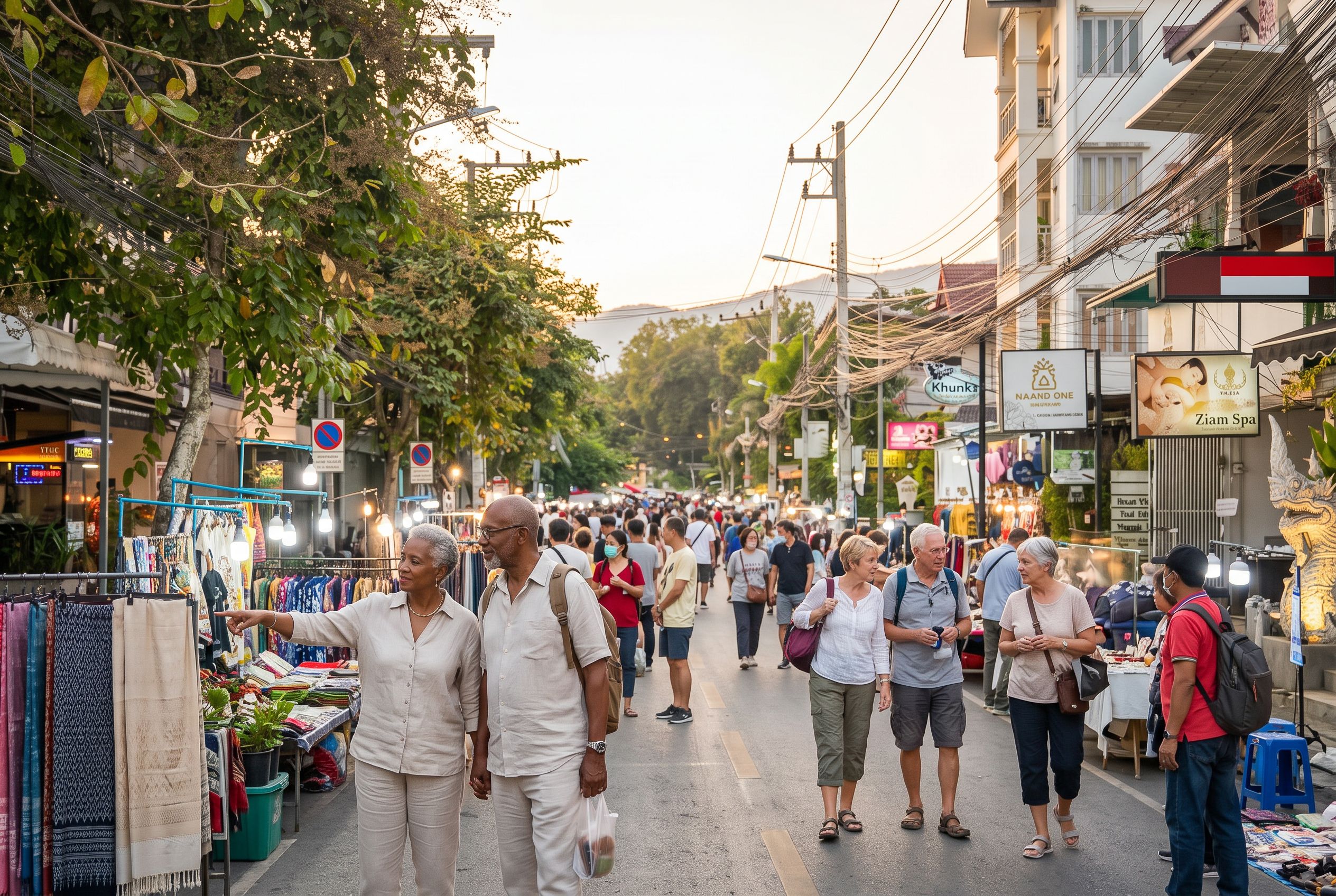 Chiang Mai Sunday Walking Street food stalls