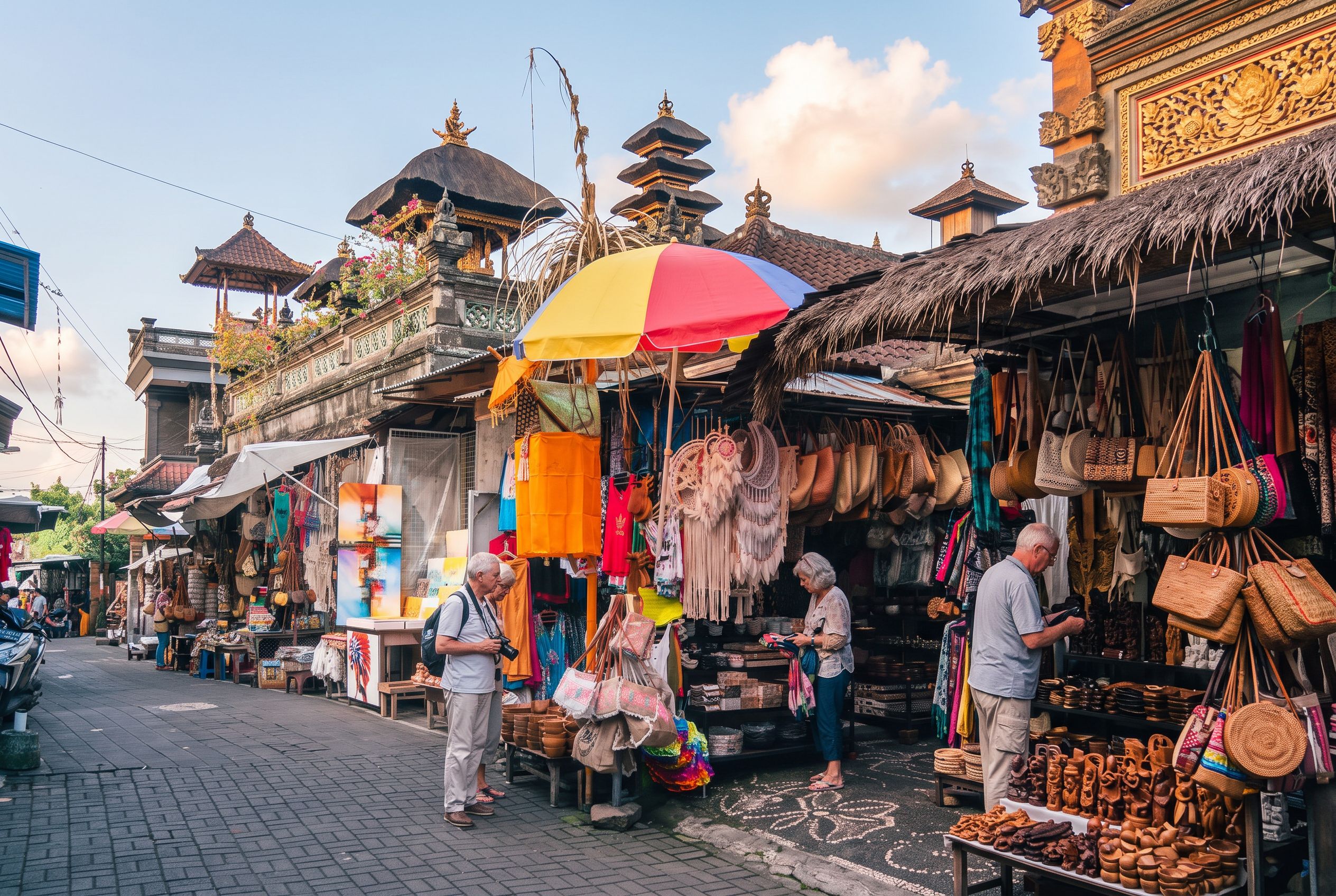 Ubud Art Market food stalls