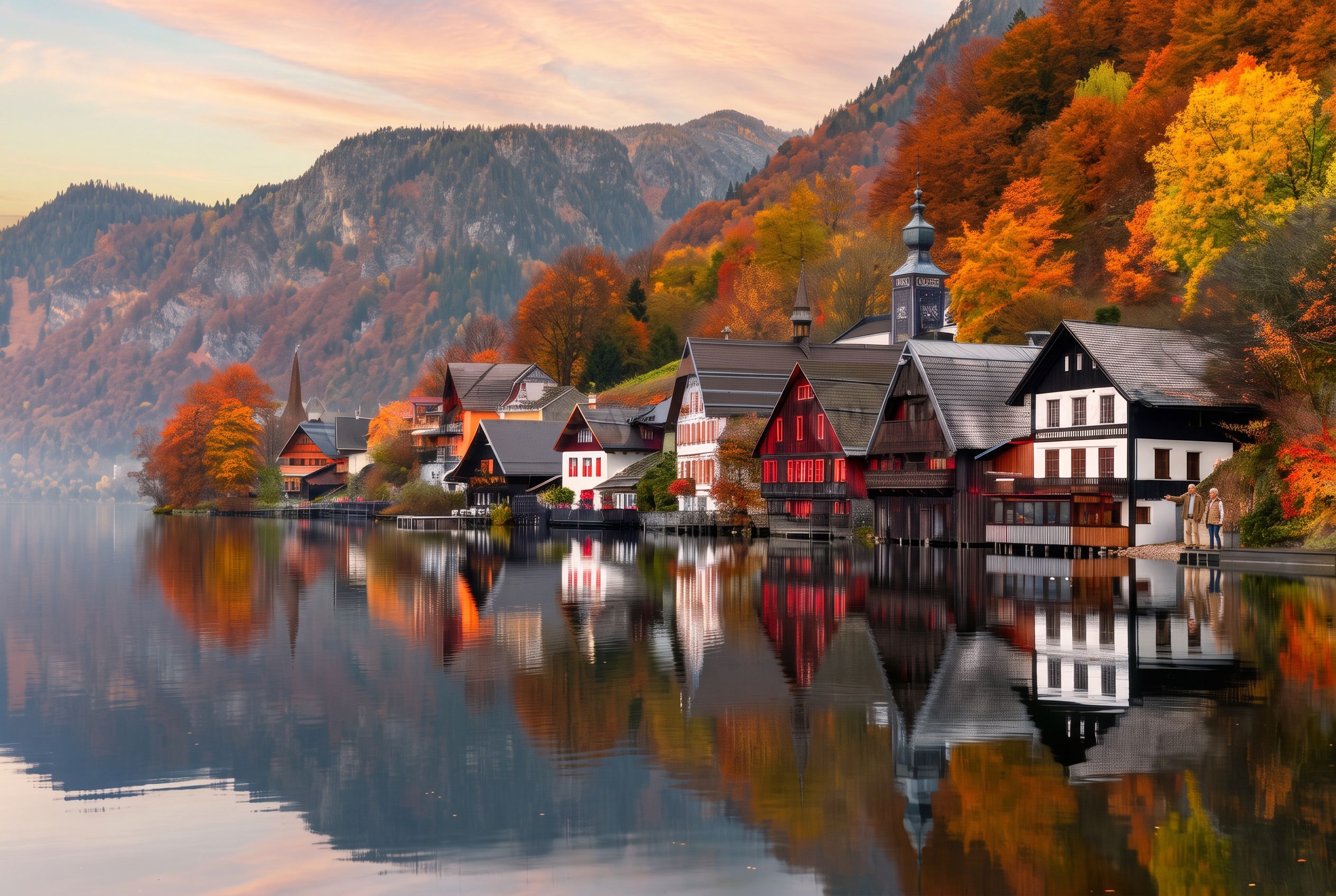 Hallstatt Hangbruck Bridge eastern shore