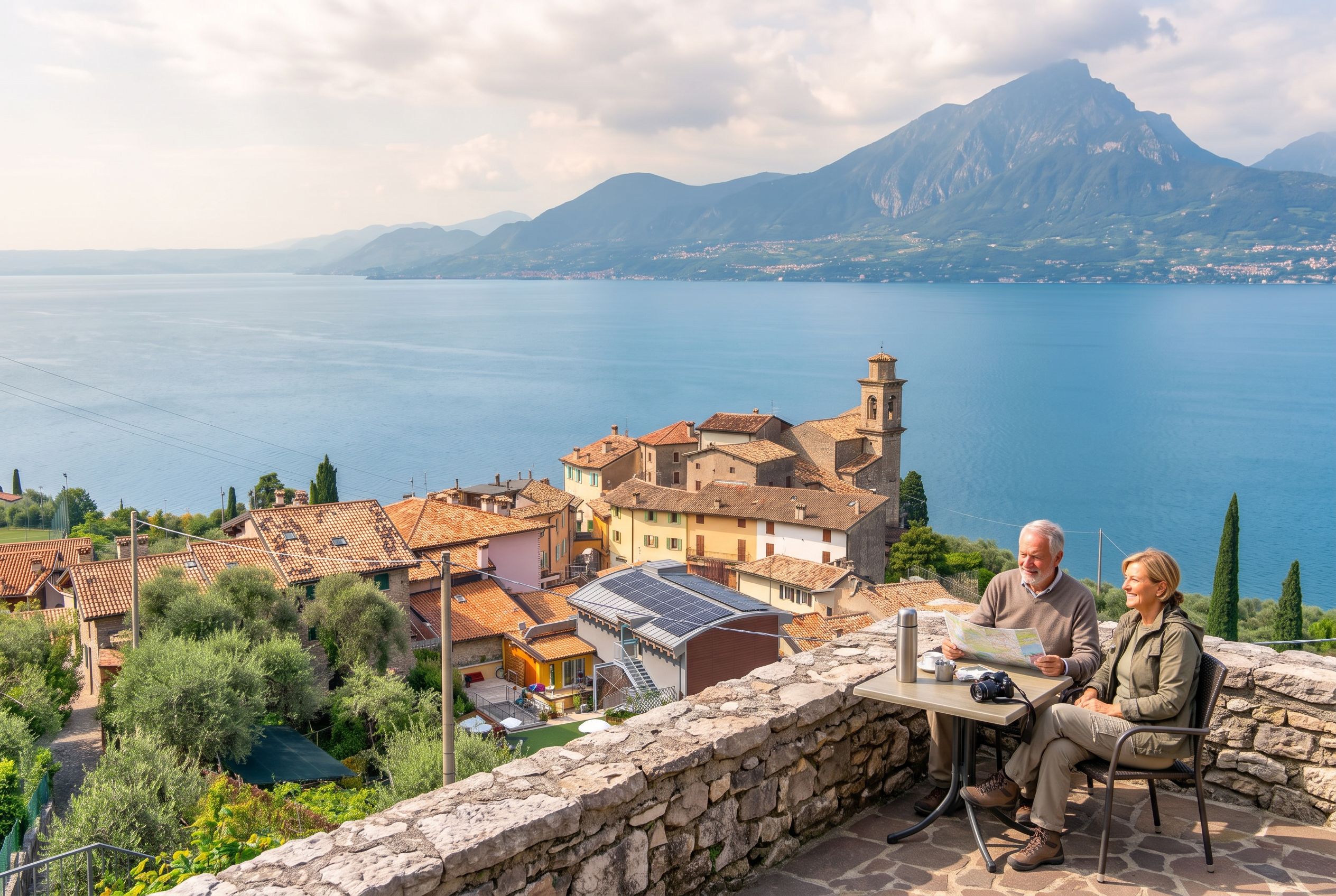 Malcesine castle lake view