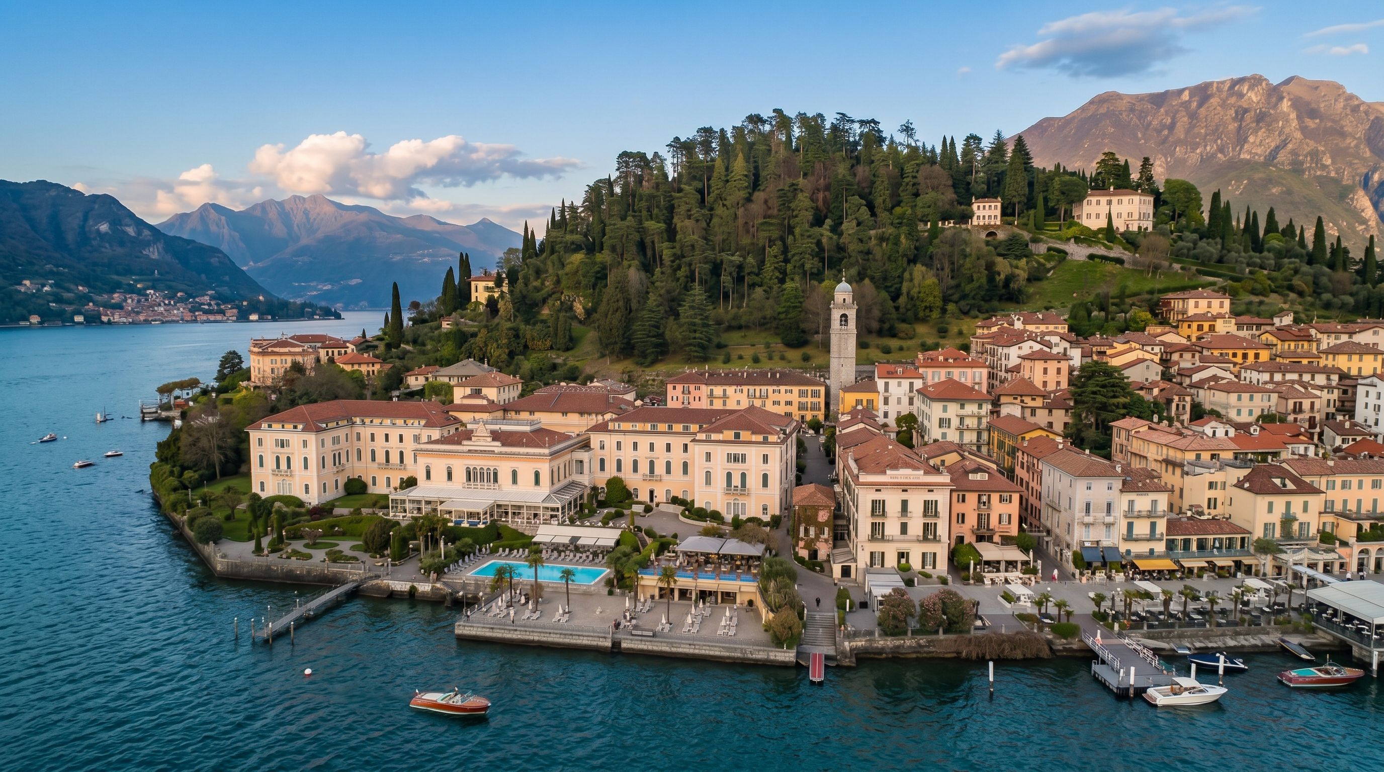 Lake Como flat promenade Varenna