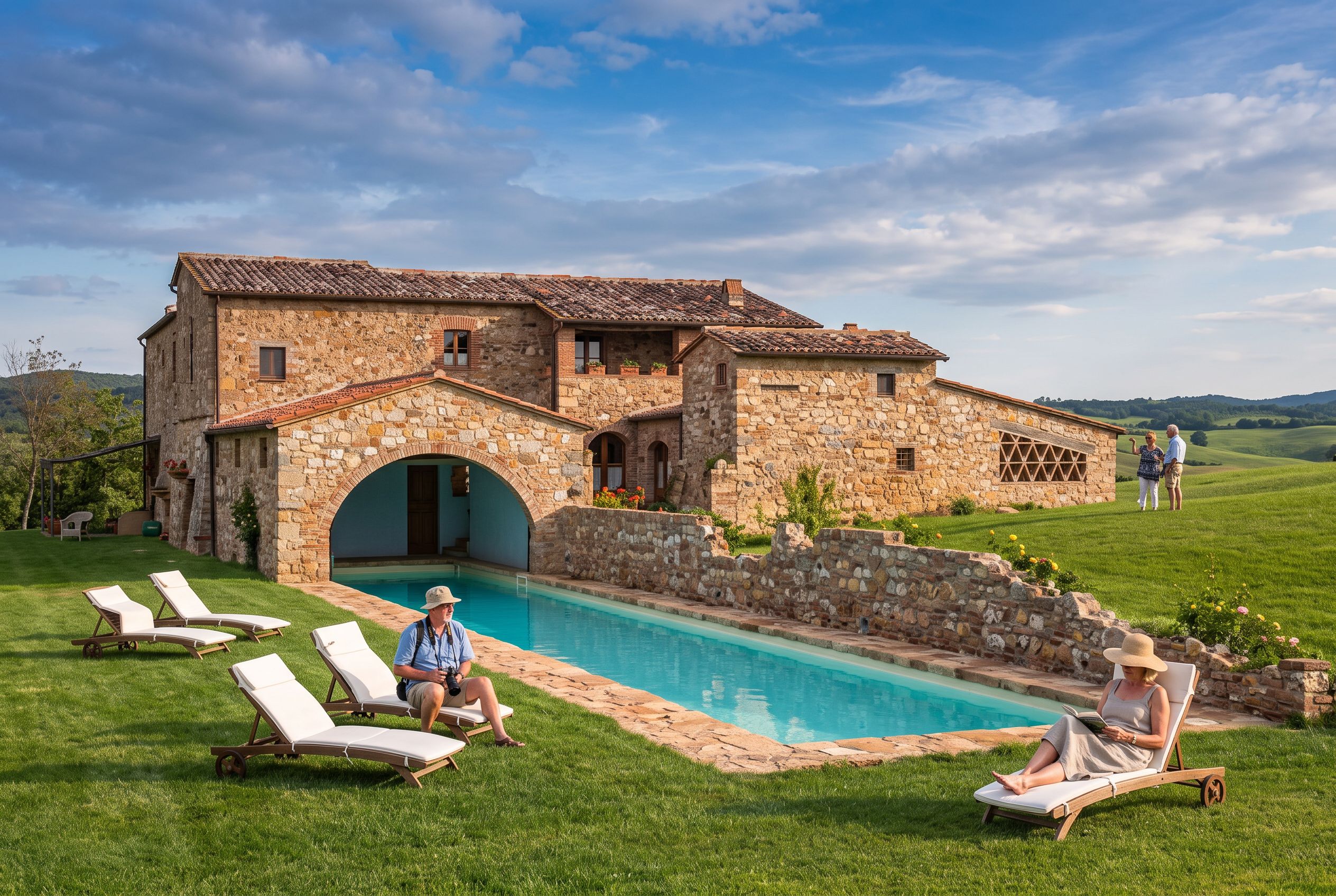 Tenuta Santo Pietro Pienza courtyard